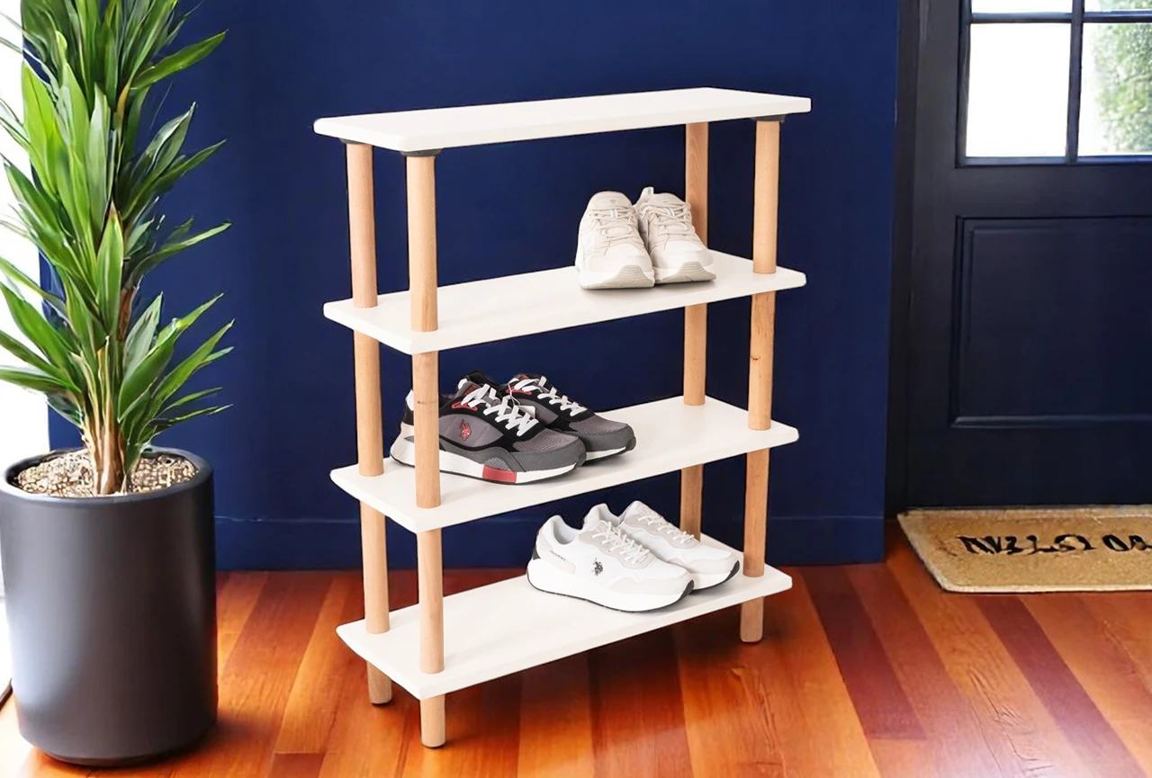 Pia 4 Raflı Kitaplık Çok Amaçlı Dolap