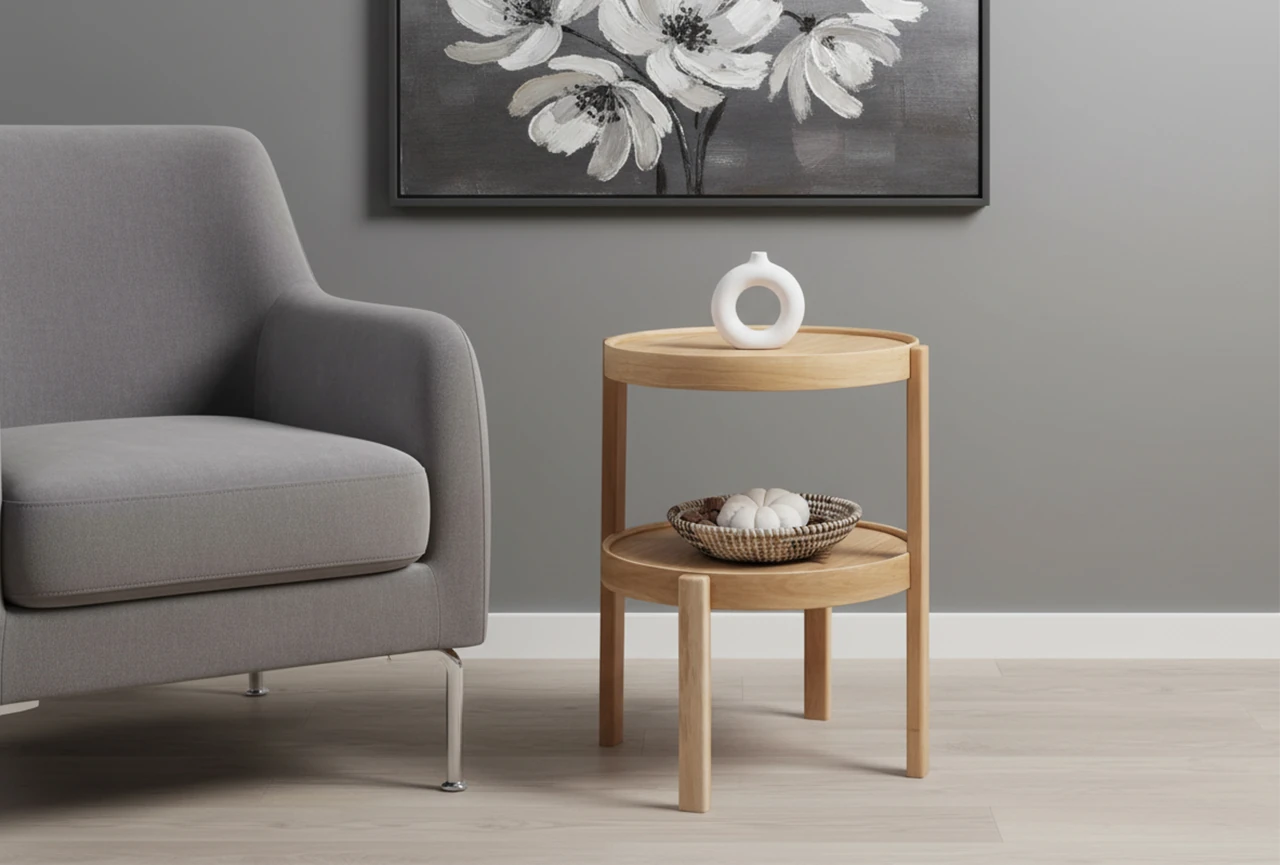 Milan Yuvarlak Yan Sehpa