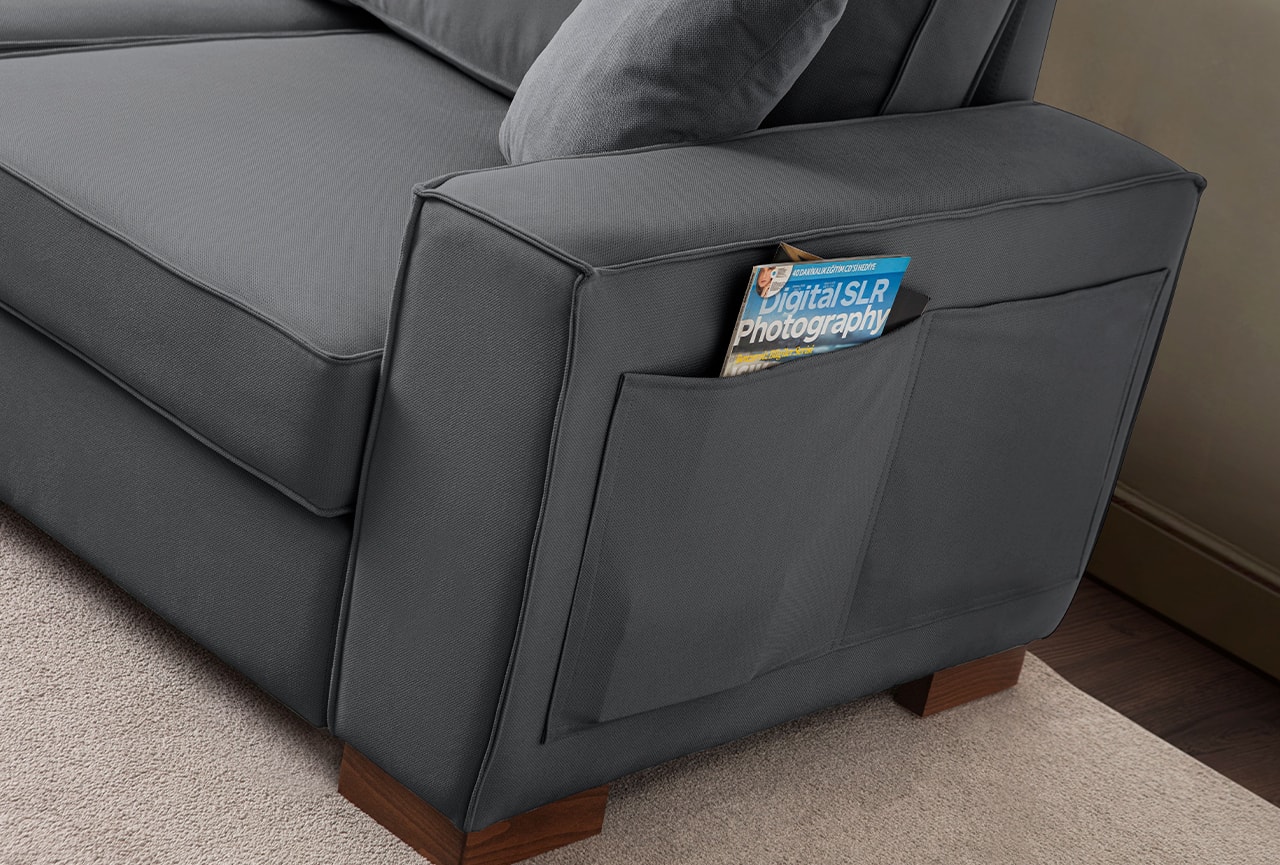 Corner Köşe Koltuk Takımı Sandıklı Antrasit