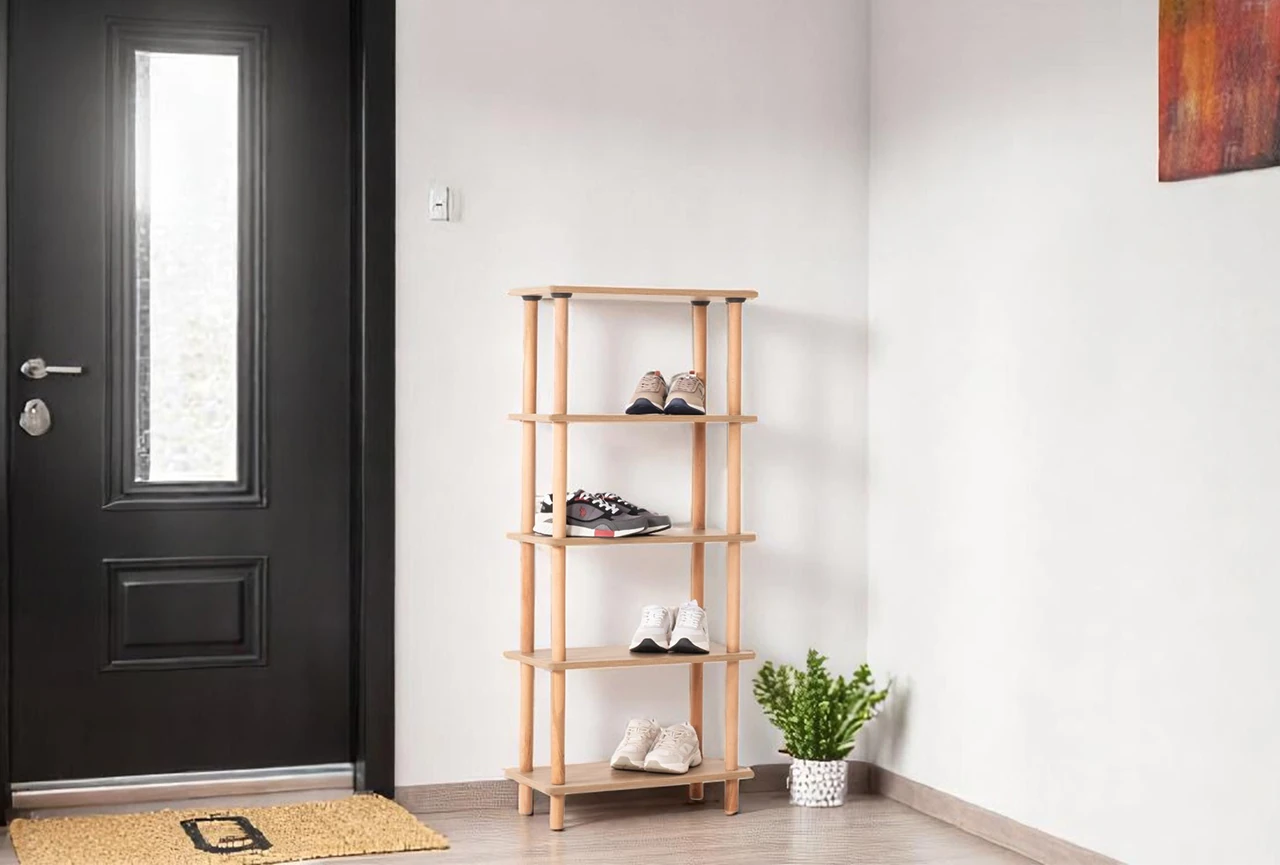 Pia 5 Raflı Kitaplık Çok Amaçlı Dolap