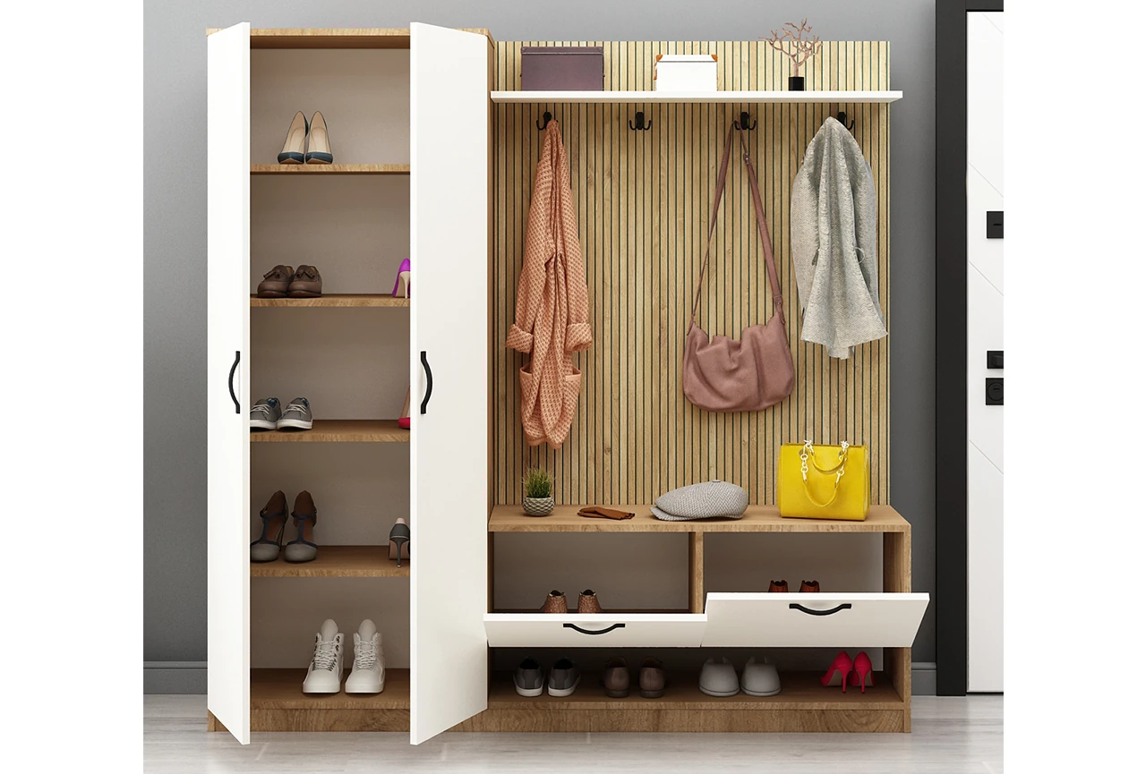 Alya 2 Kapaklı Gardırop Meşe Aytaşı