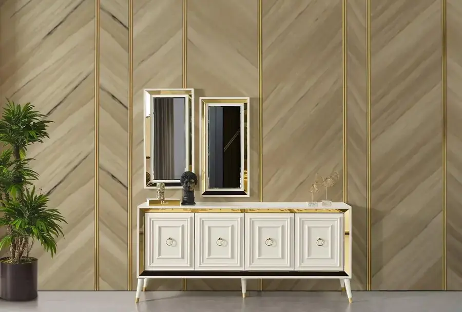 Rosa Gold Modern Konsol