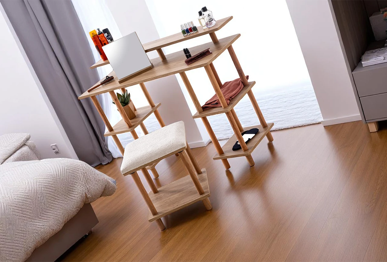 Pia Şifonyer Puflu Ceviz