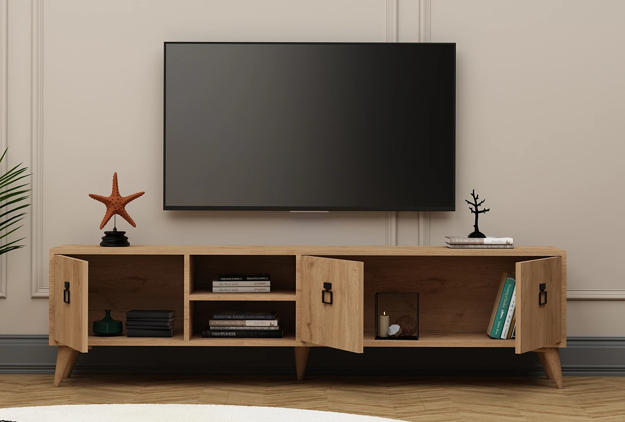 Mona 180 cm TV Sehpası Meşe