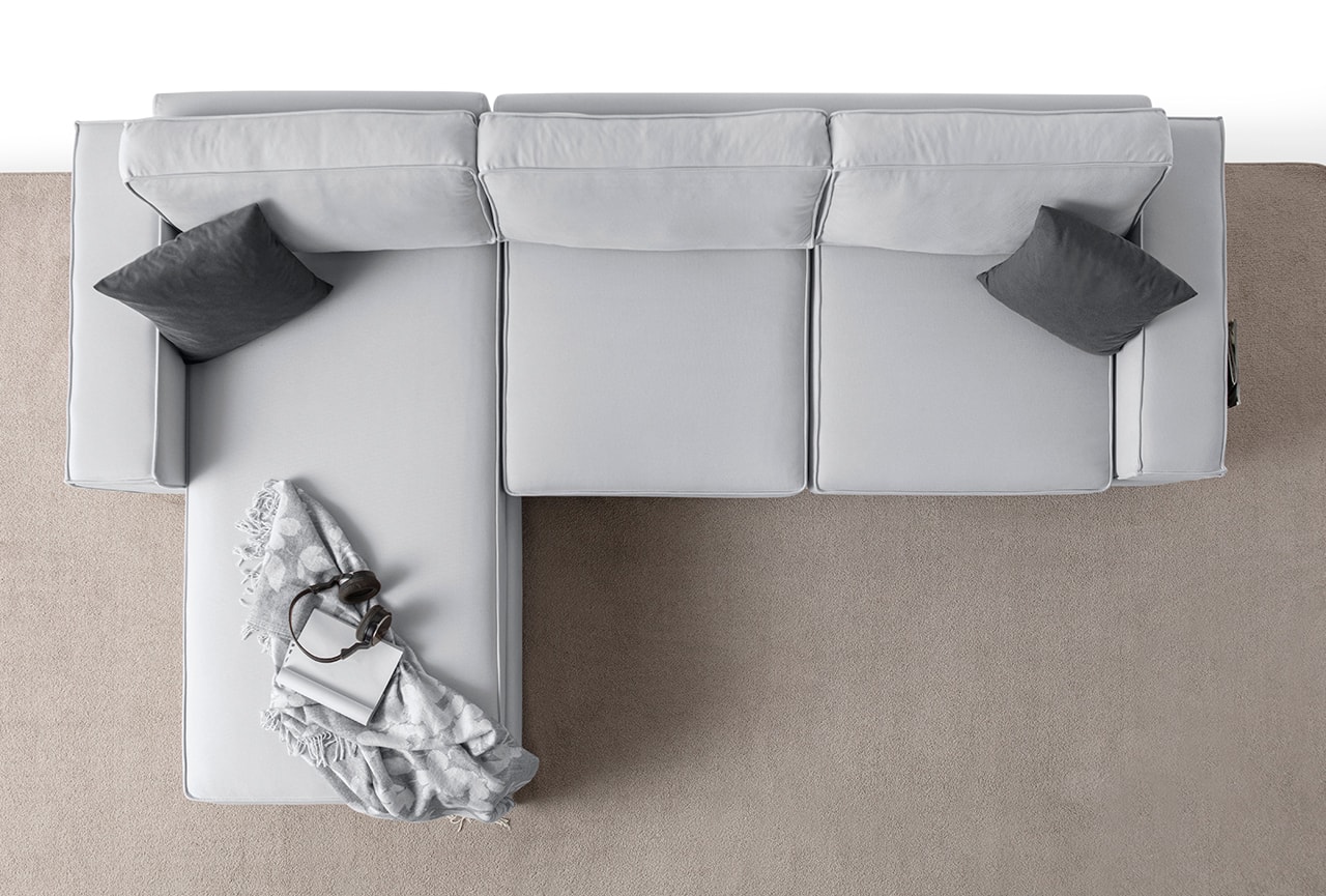 Corner Köşe Koltuk Takımı Sandıklı Gri