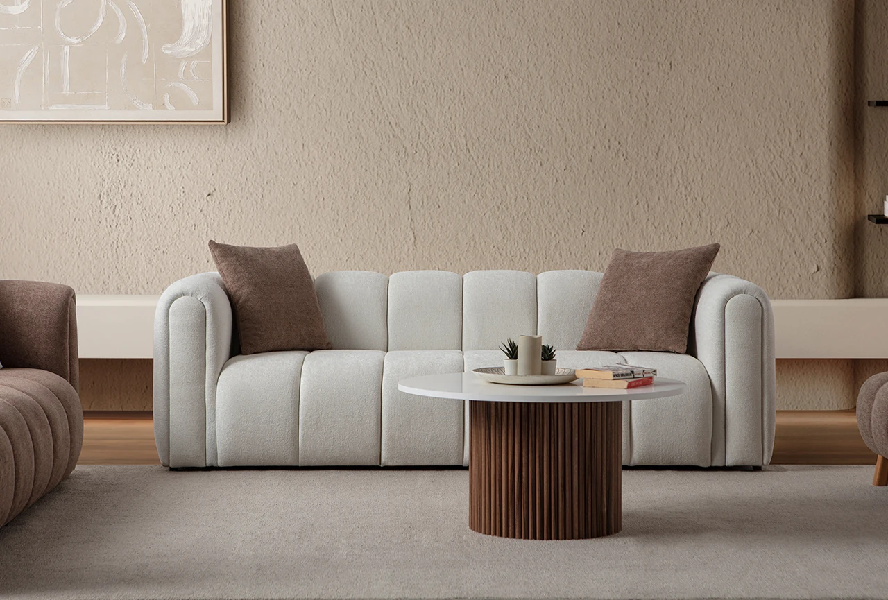 Nline Üçlü Koltuk Beyaz