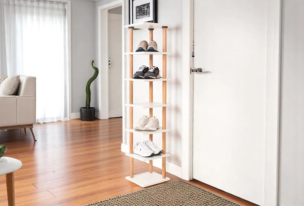 Pia 7 Raflı Kitaplık Çok Amaçlı Dolap