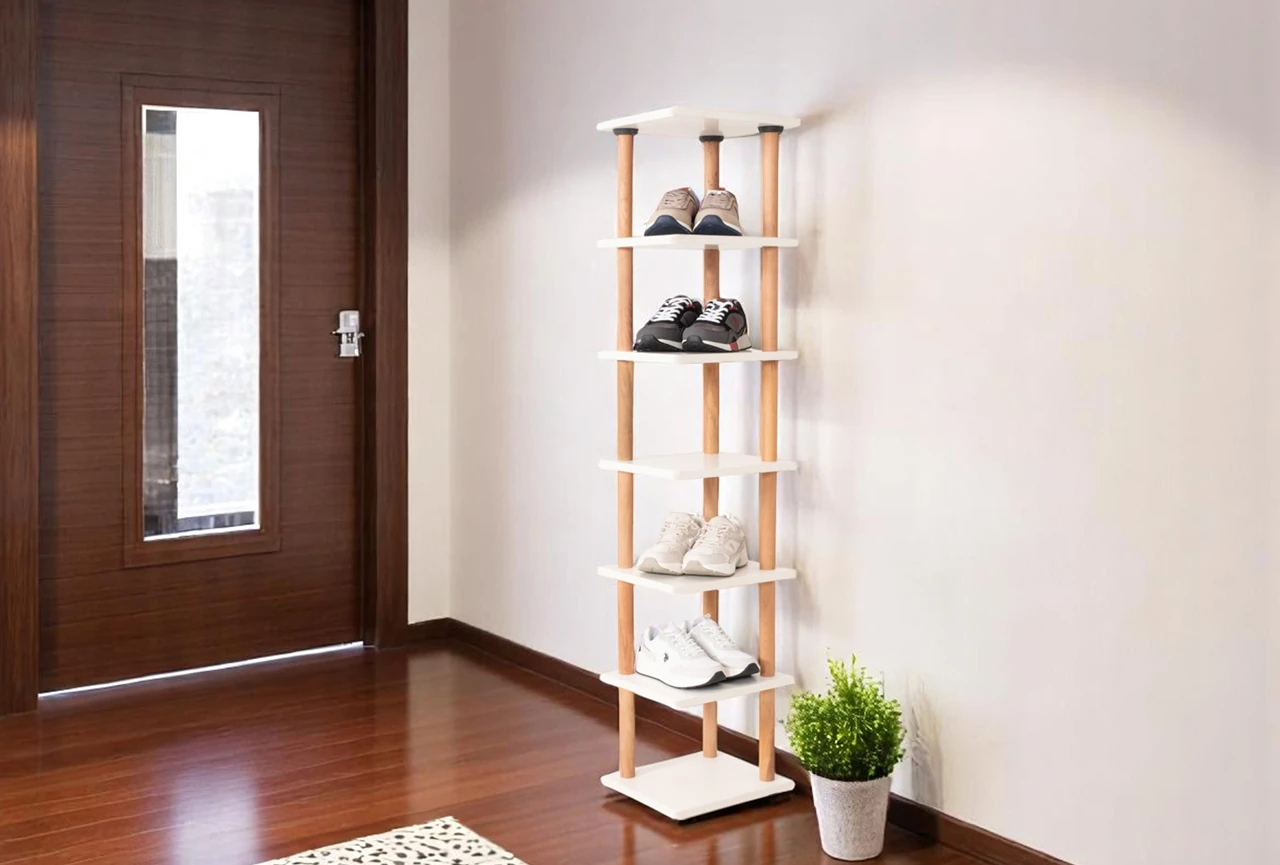 Pia 7 Raflı Kitaplık Çok Amaçlı Dolap