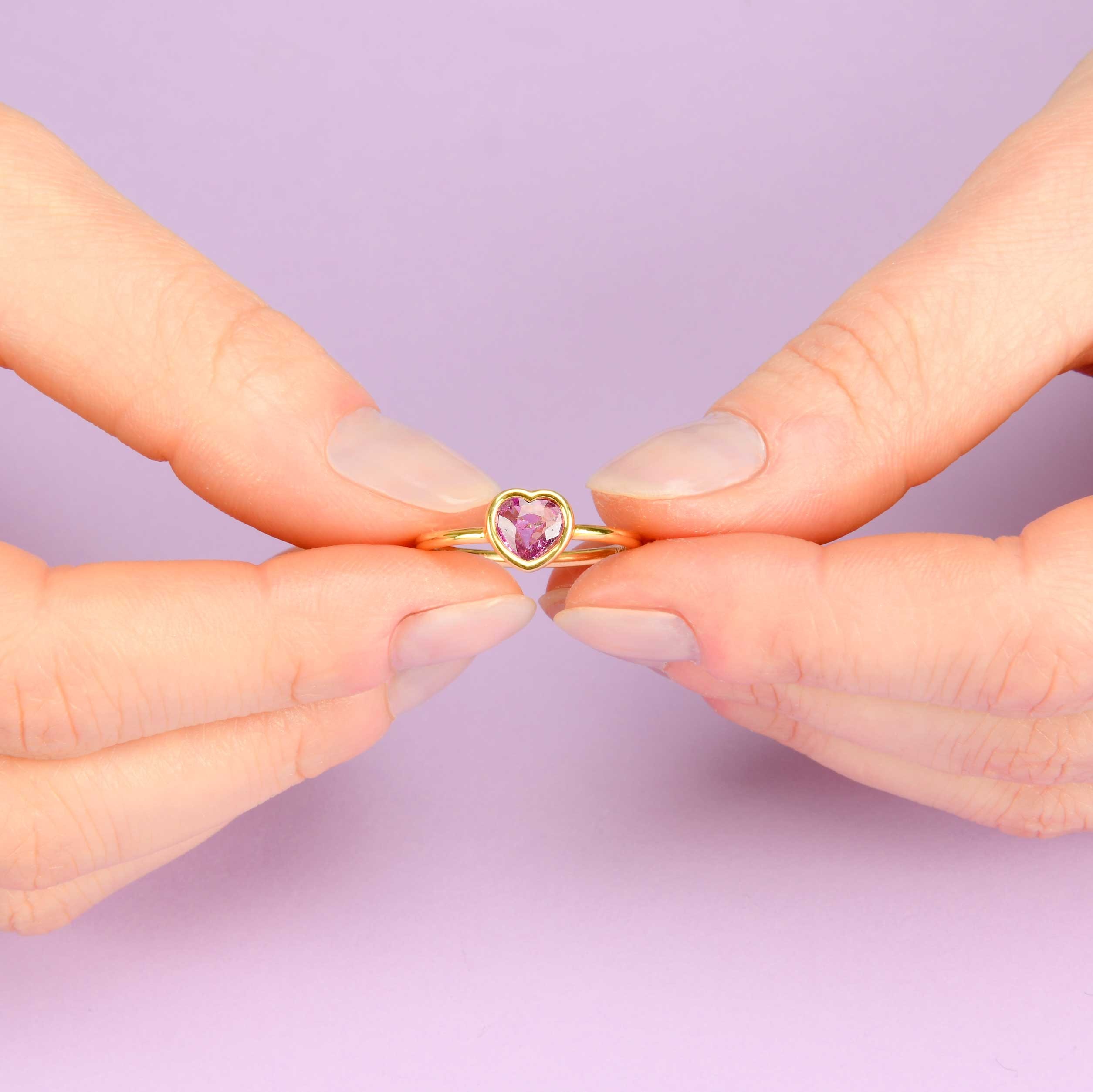 Heart Sapphire Ring