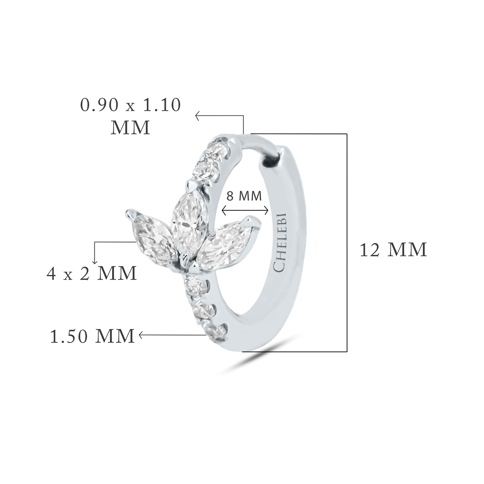 Lotus Diamond Earrings