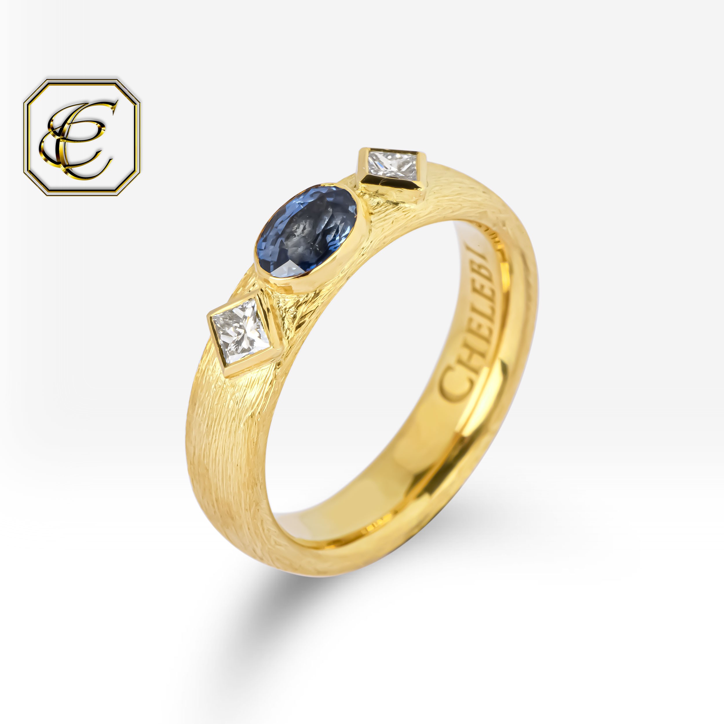 Diamond Sapphire Band Ring