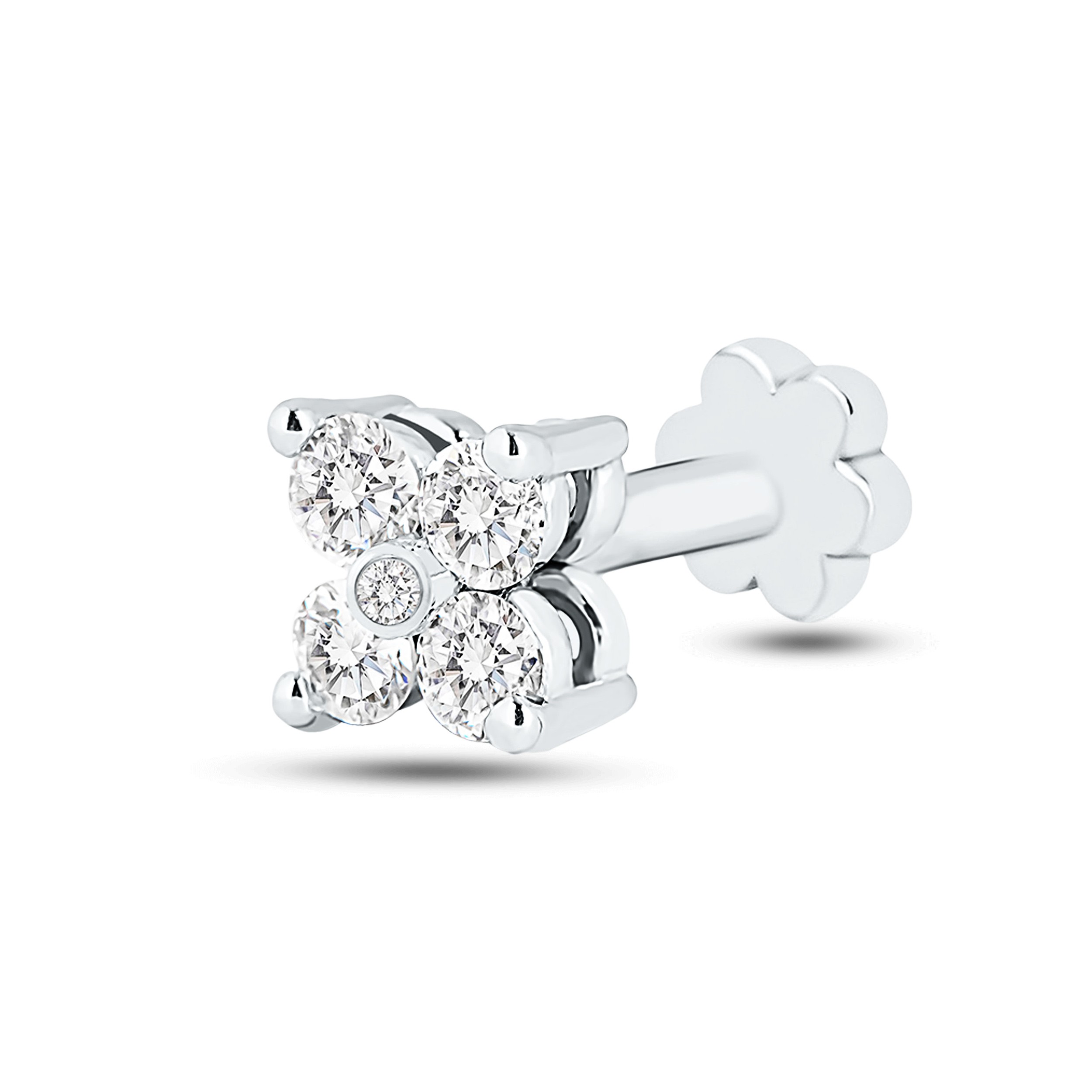 Clover Diamond Stud