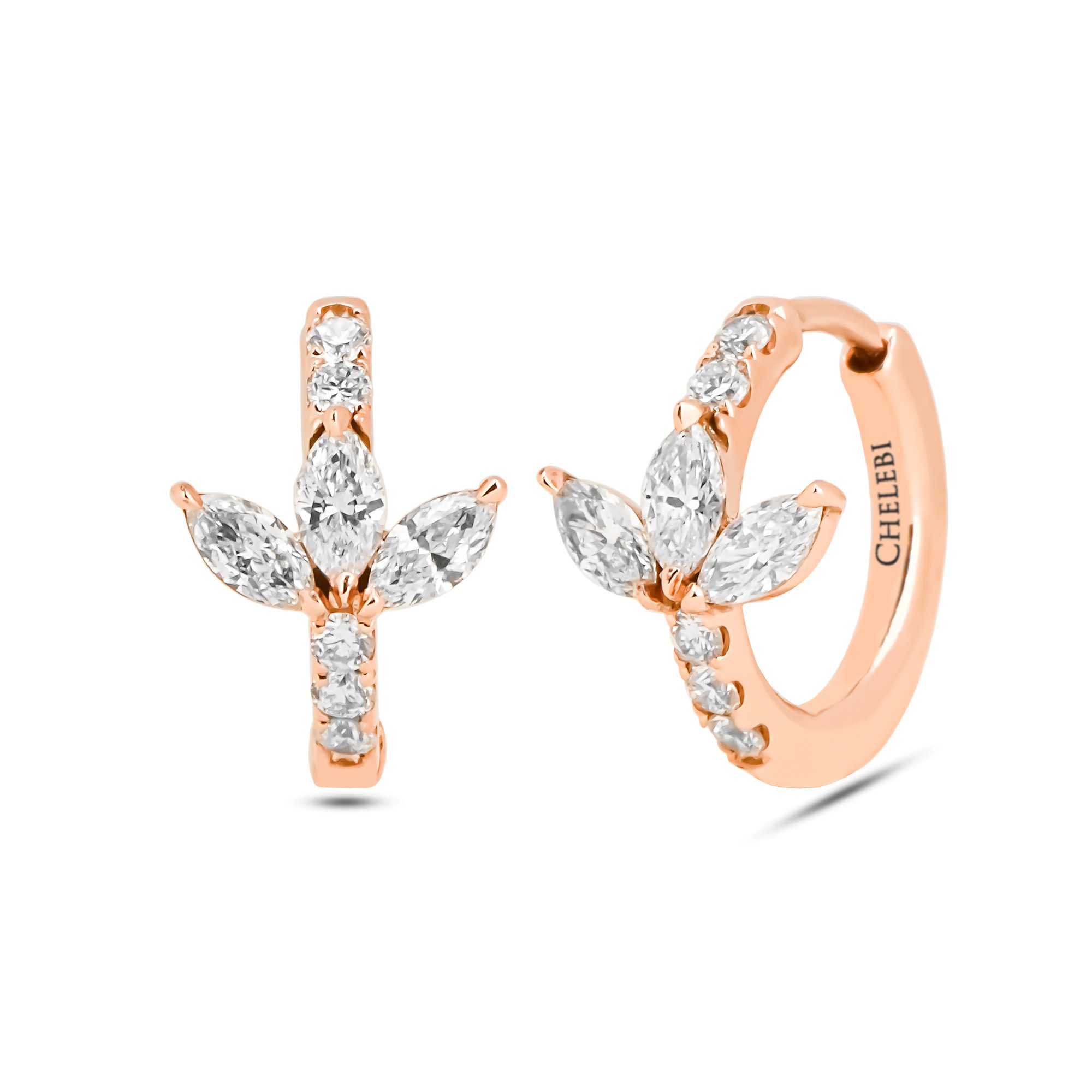 Lotus Diamond Earrings