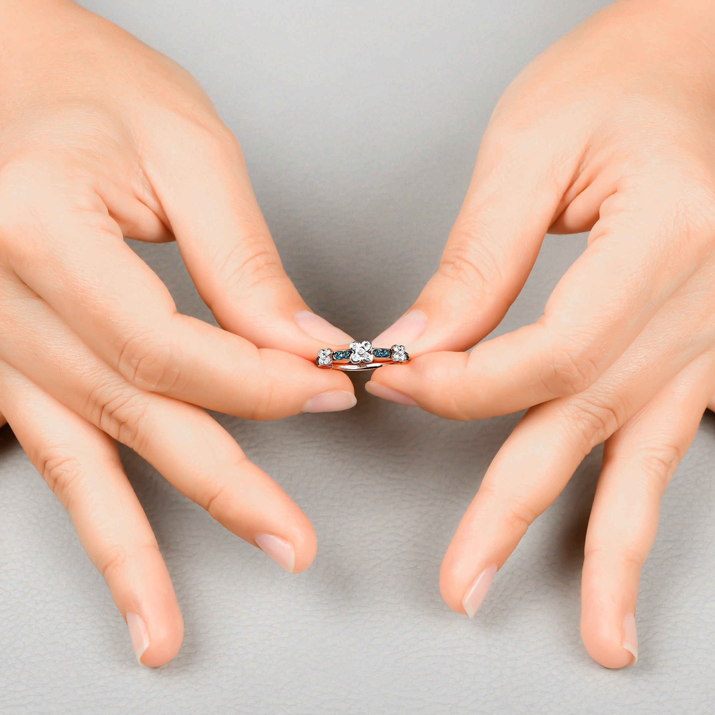 Four Leaf Clover Diamond Ring