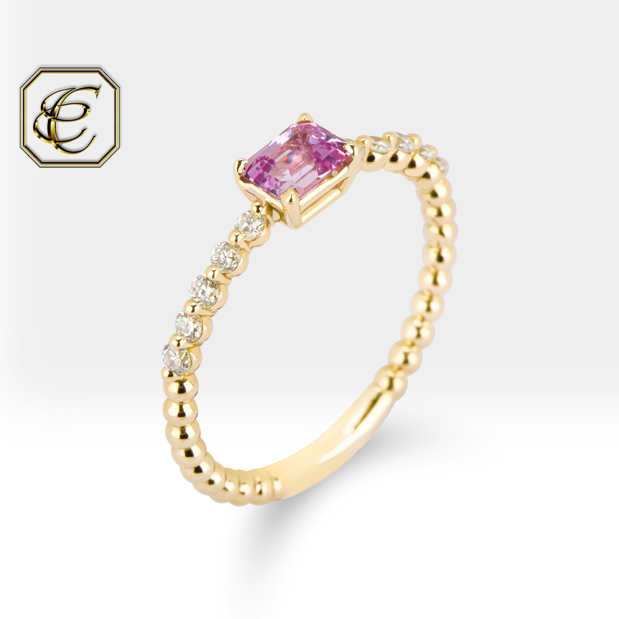 Dainty Pink Sapphire Ring
