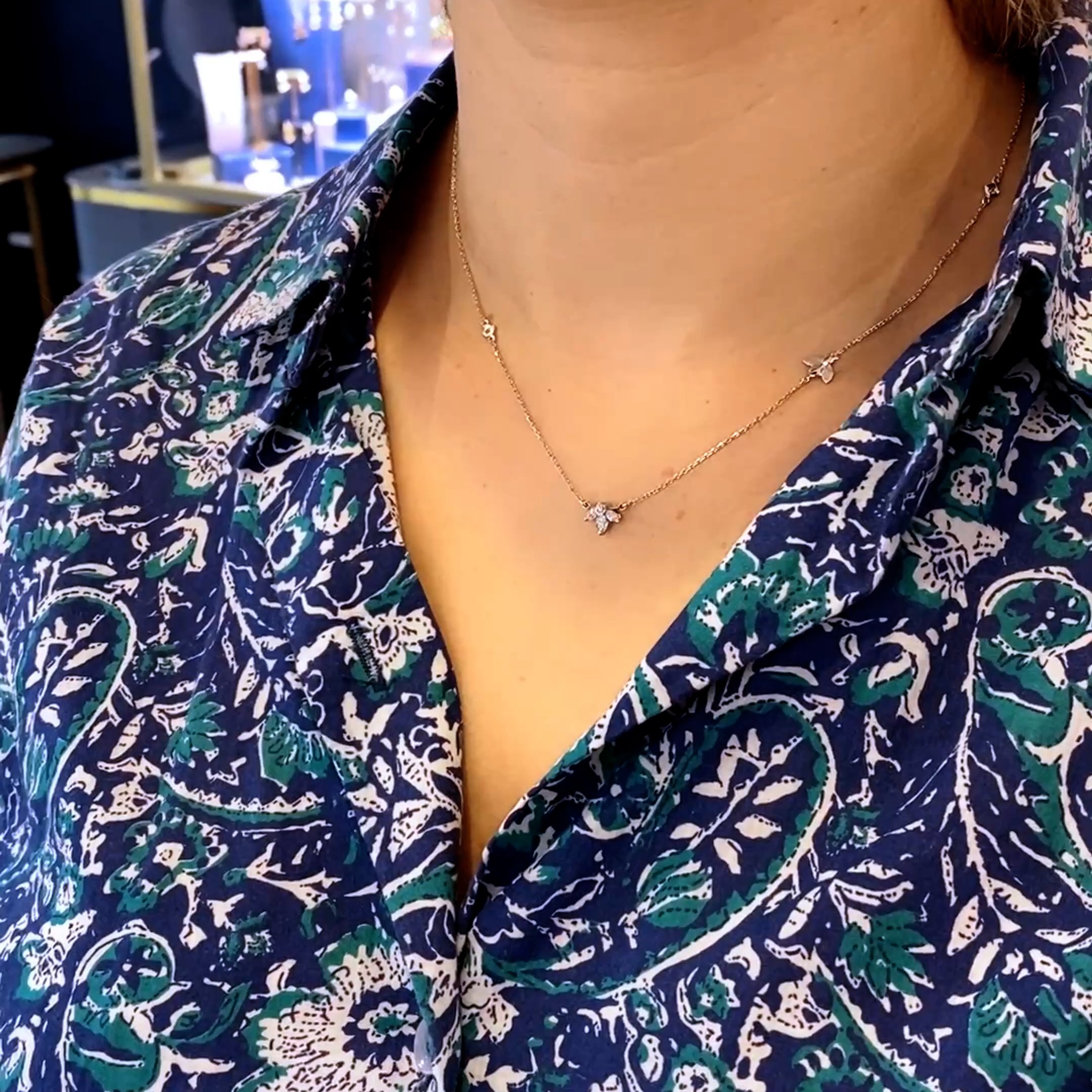 Diamond Lotus Necklace