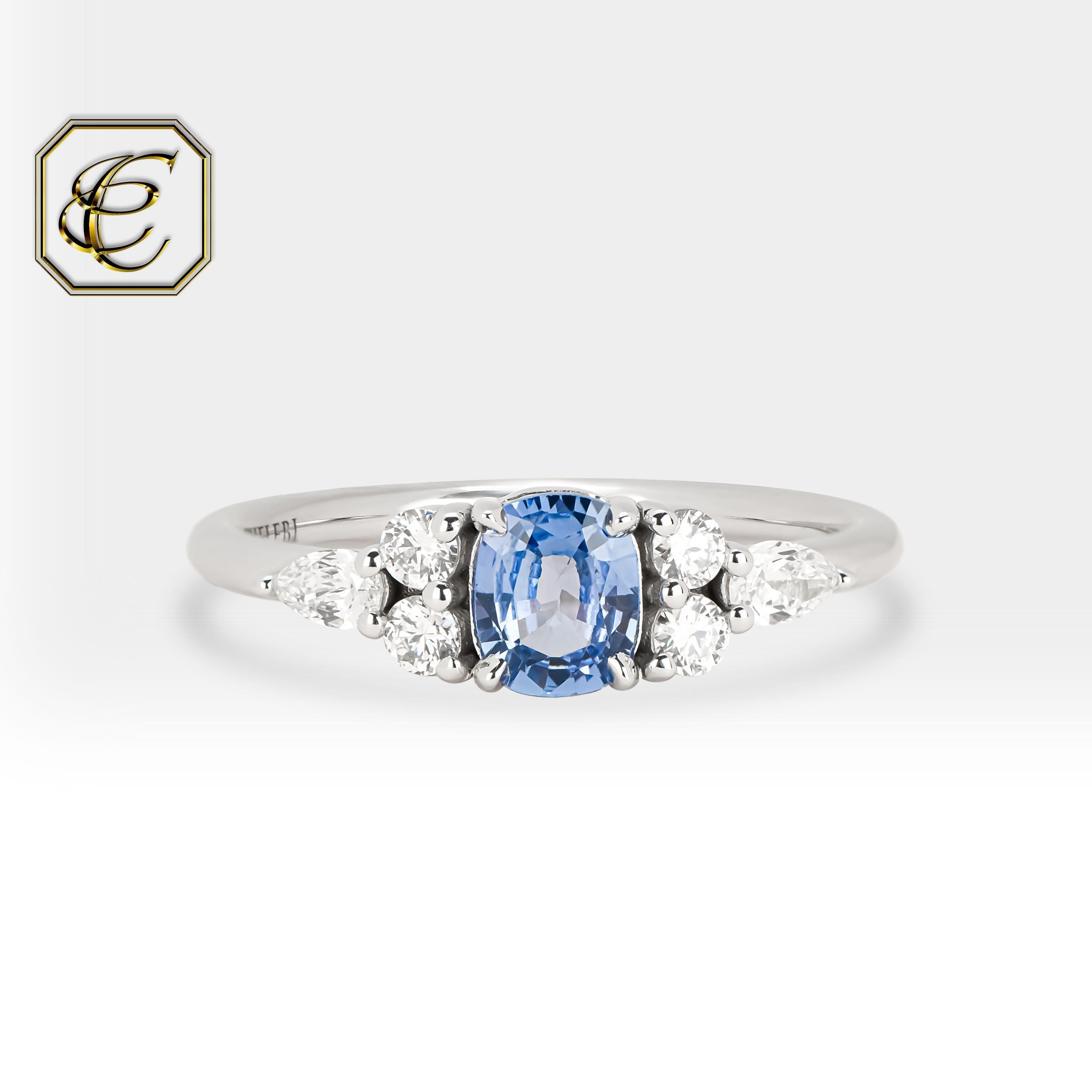 Sapphire Vintage Cluster Ring