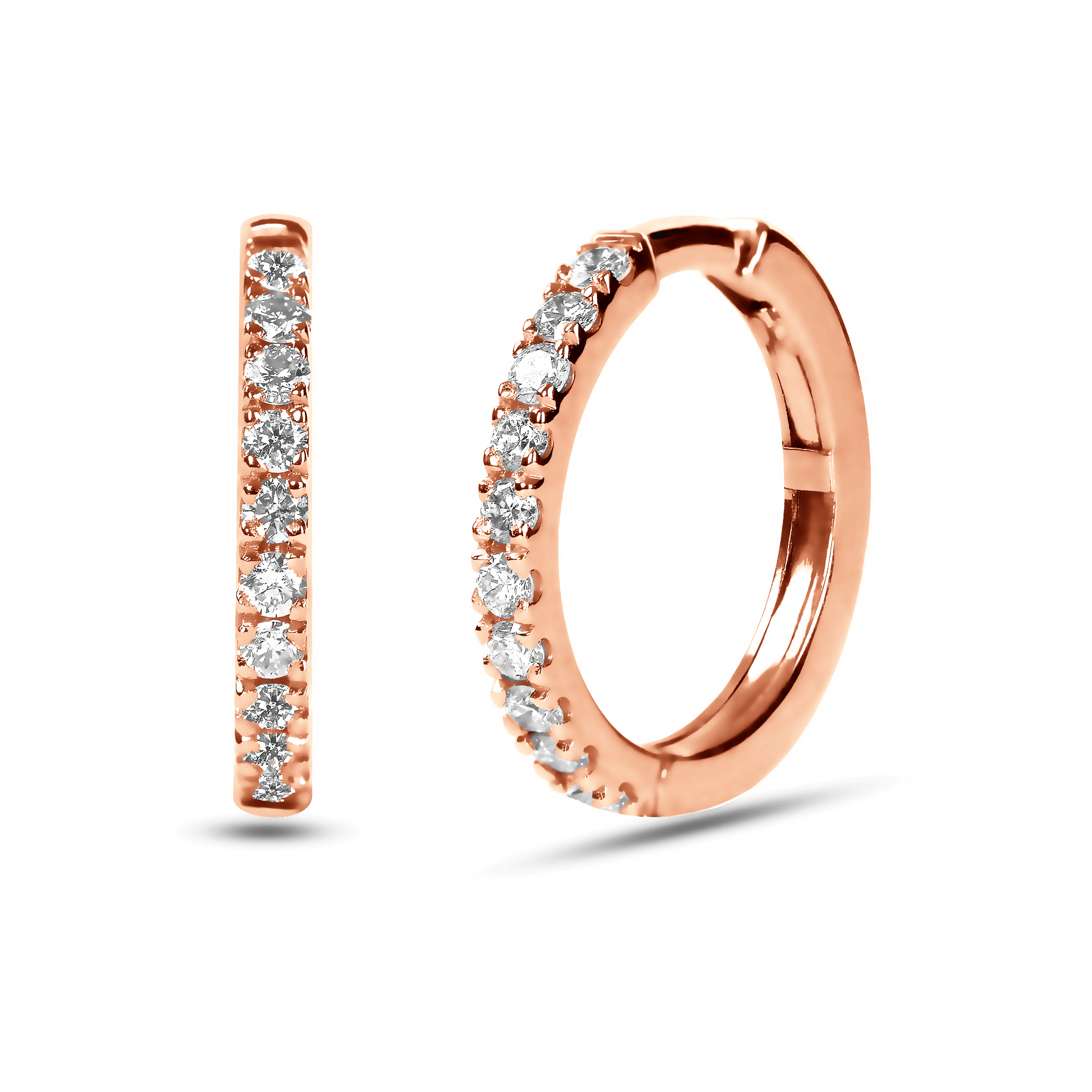 Dainty Diamond Huggie Earrings