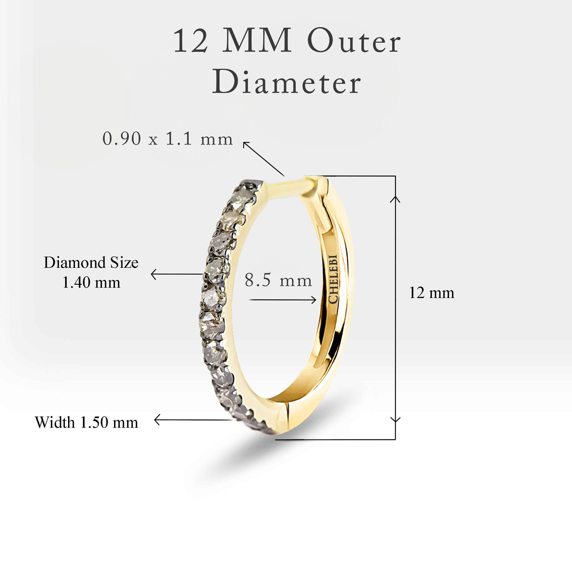 Brown Diamond Hoop Earrings