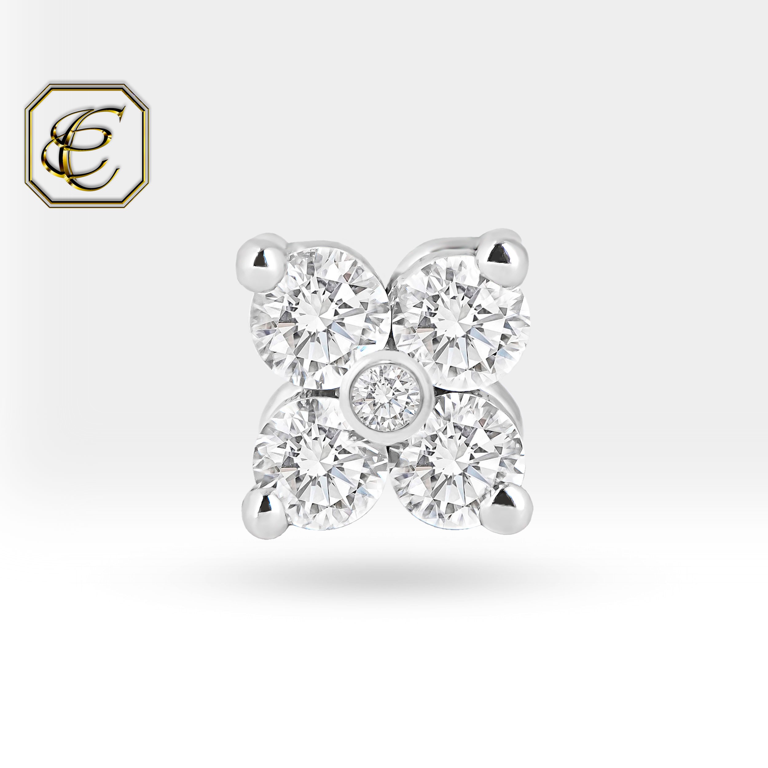 Diamond Clover Cartilage Piercing