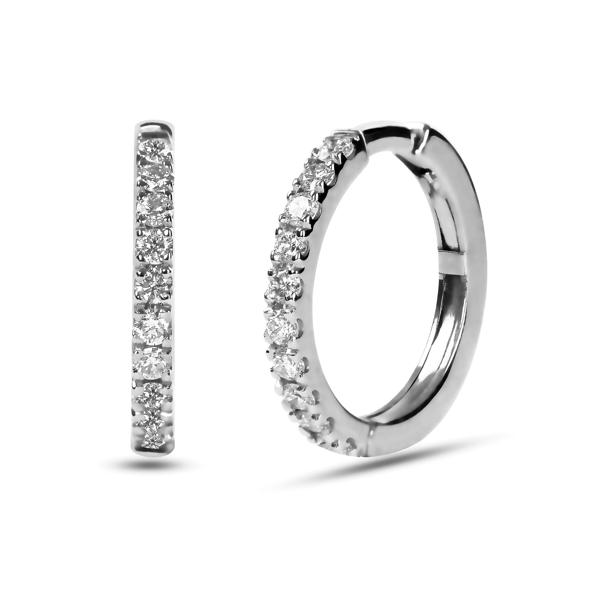 Dainty Diamond Huggie Earrings