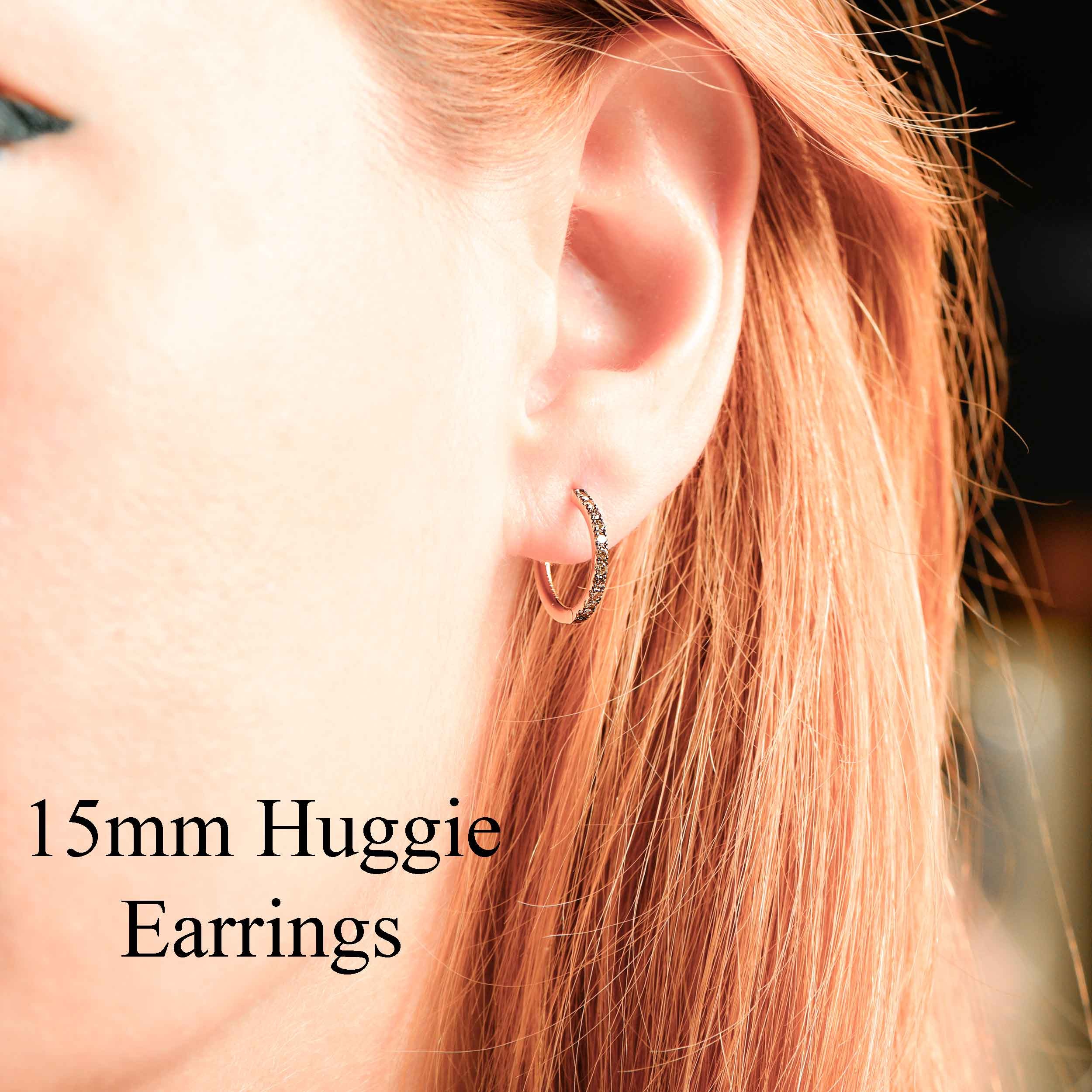 Brown Diamond Hoop Earrings