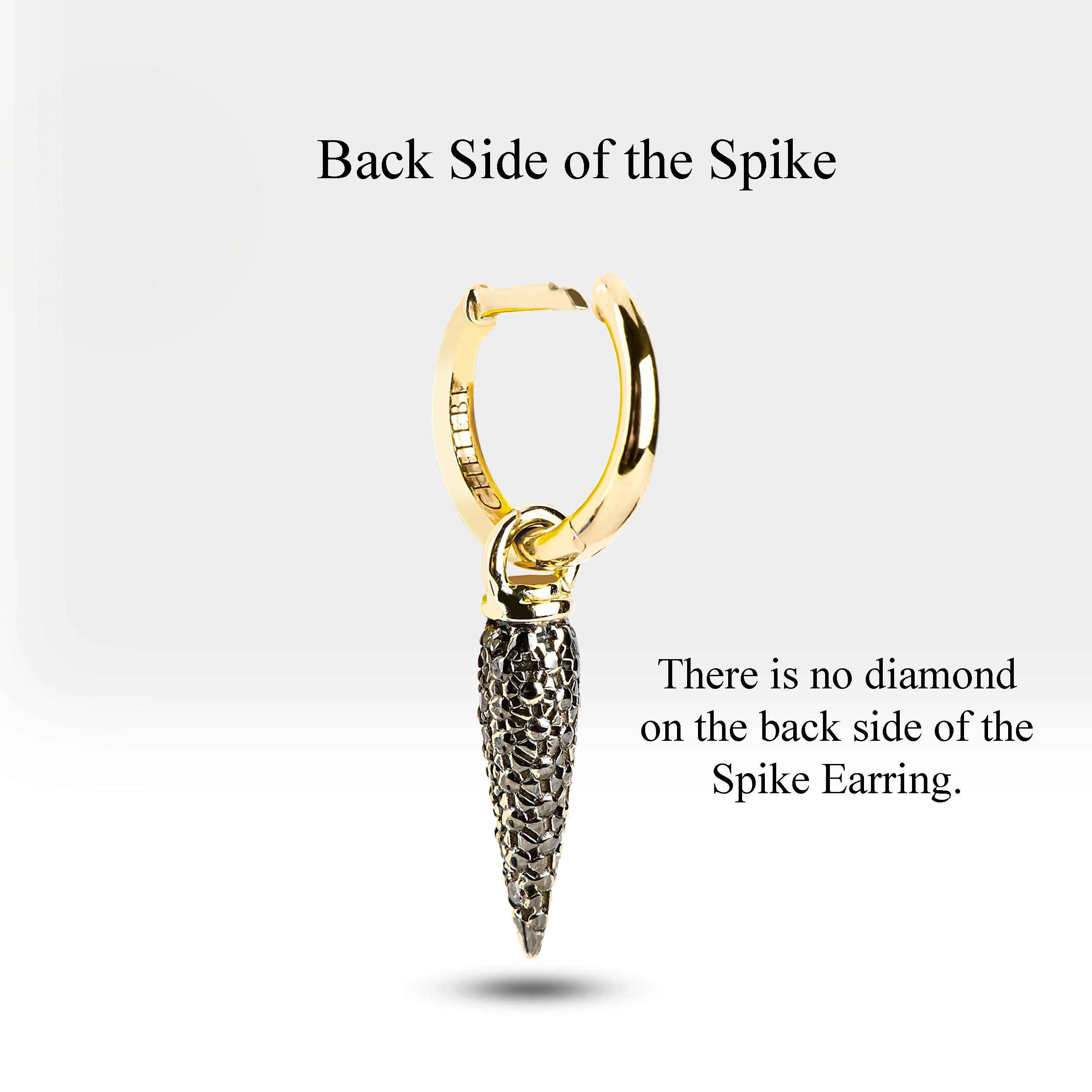 Black Diamond Spike Earring