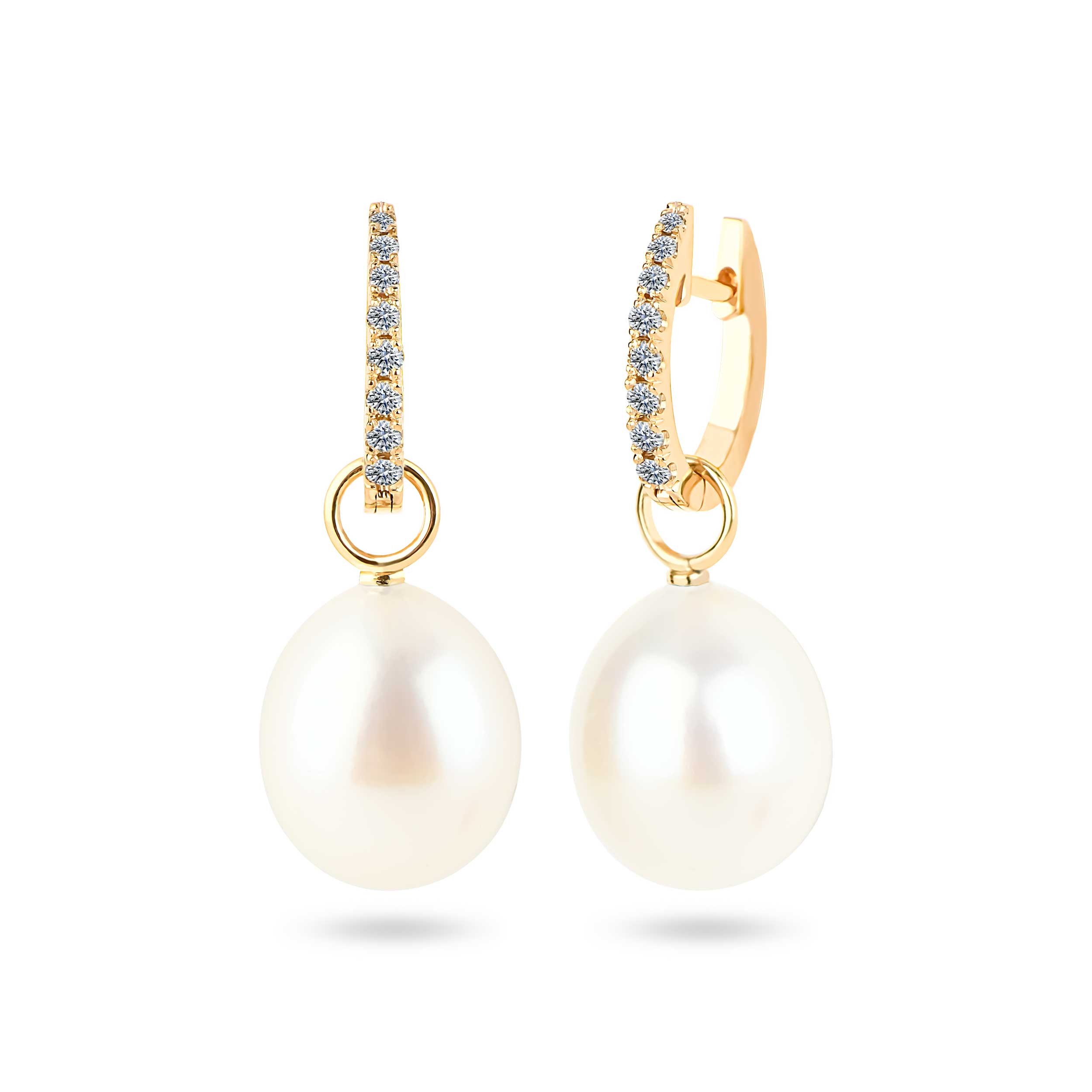 Baroque Pearl Hoop Earrings