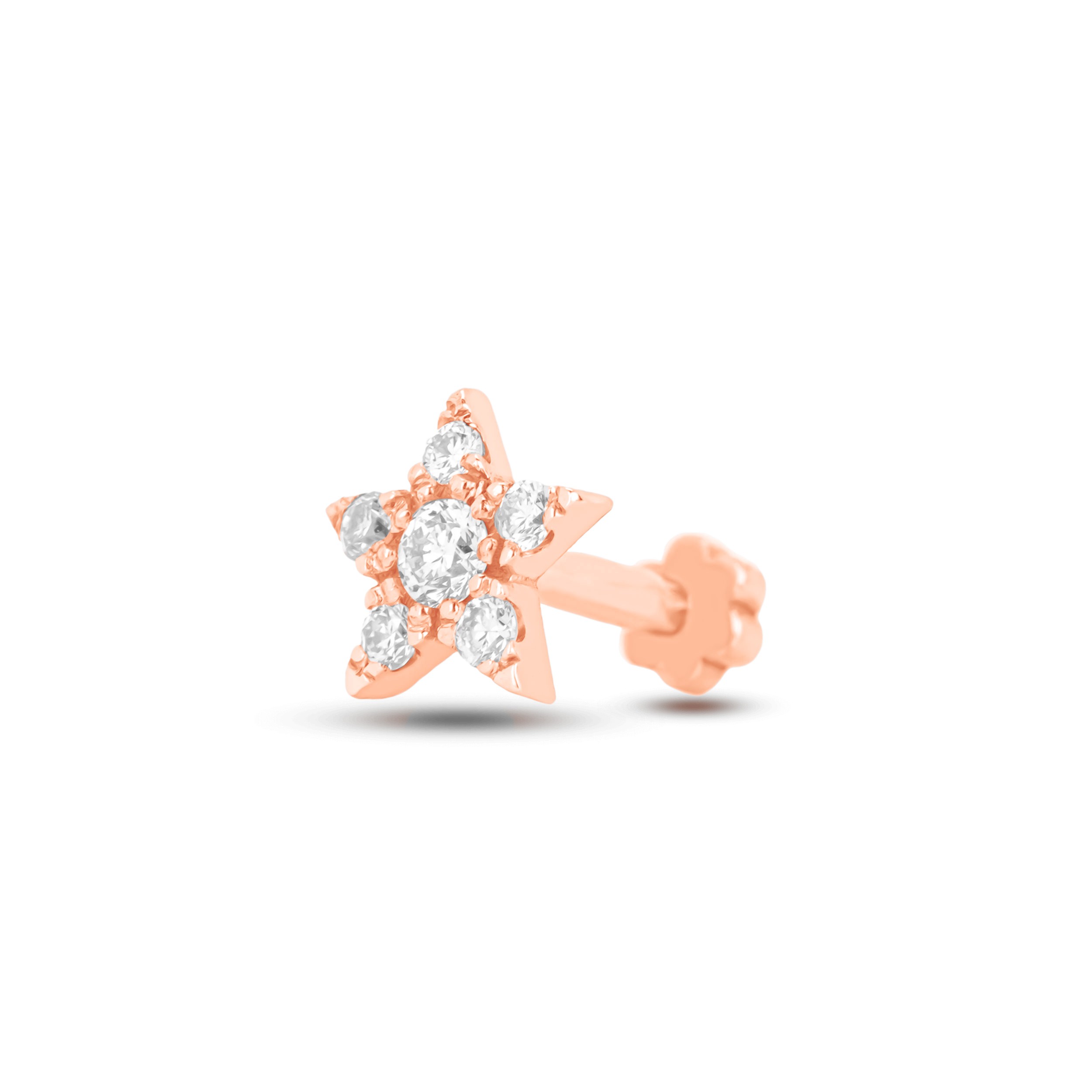 Star Diamond Cartilage Earring