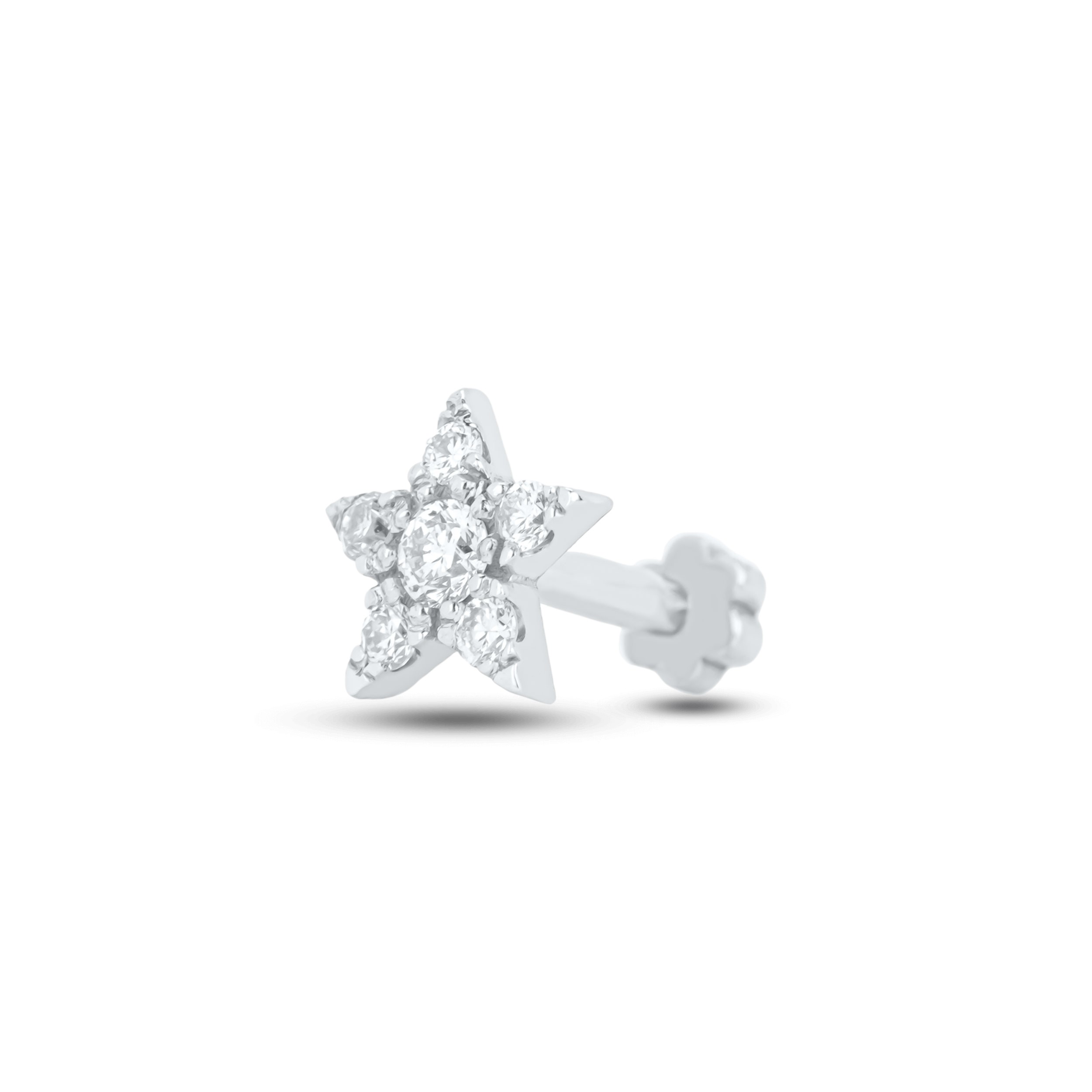 Star Diamond Cartilage Earring