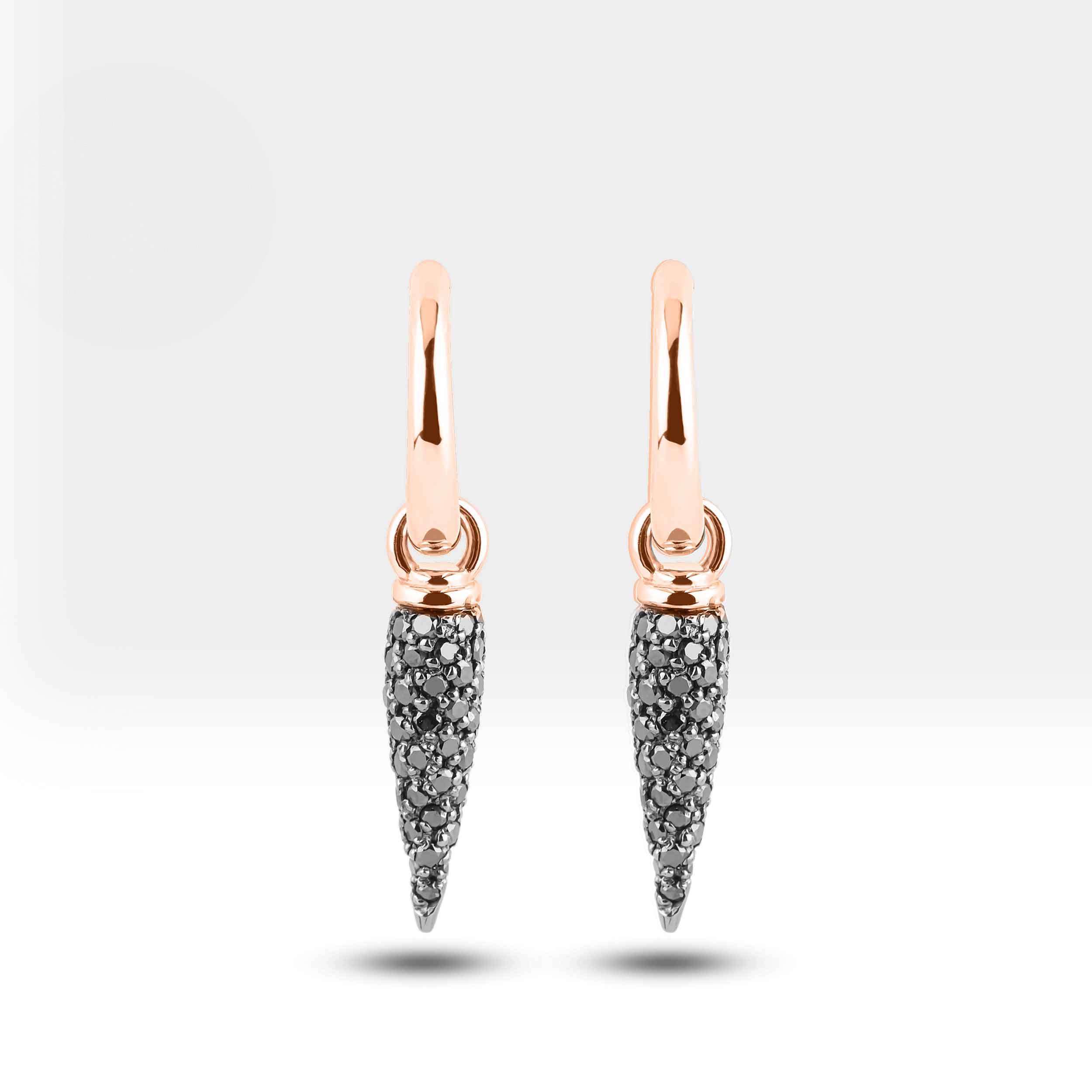 Black Diamond Spike Earring