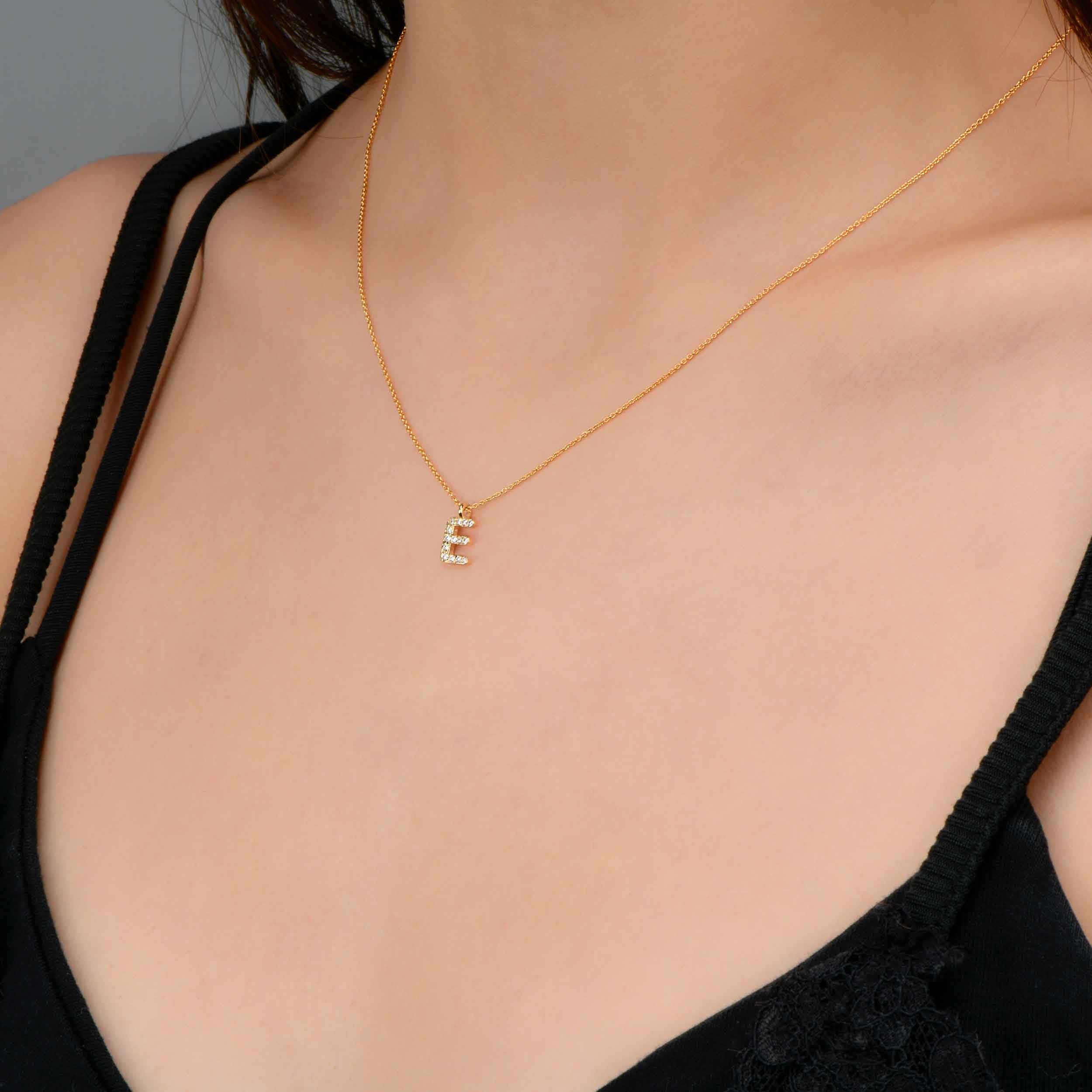 Personalized Diamond Initial Necklace