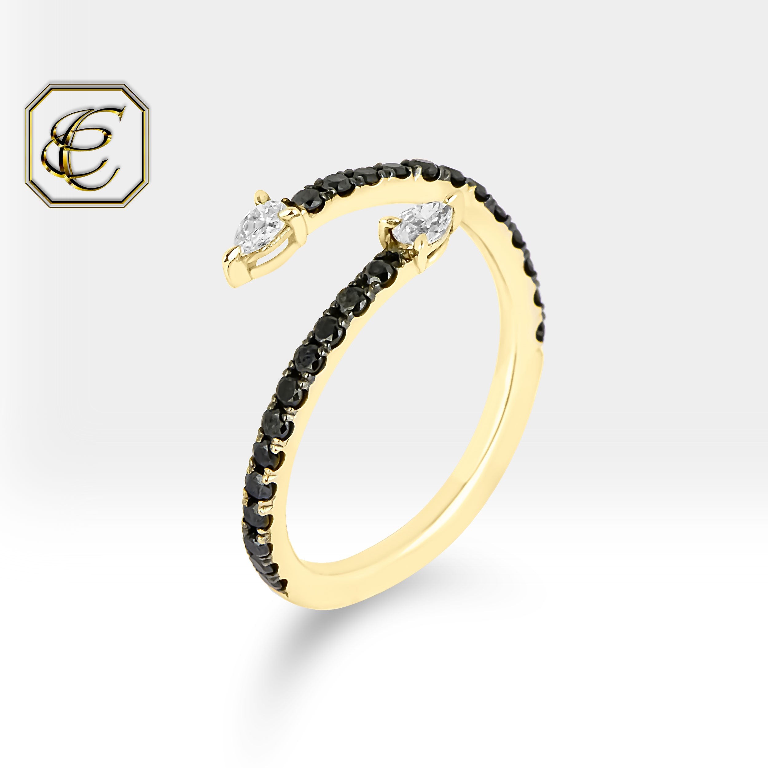 Dual Black Diamond Ring