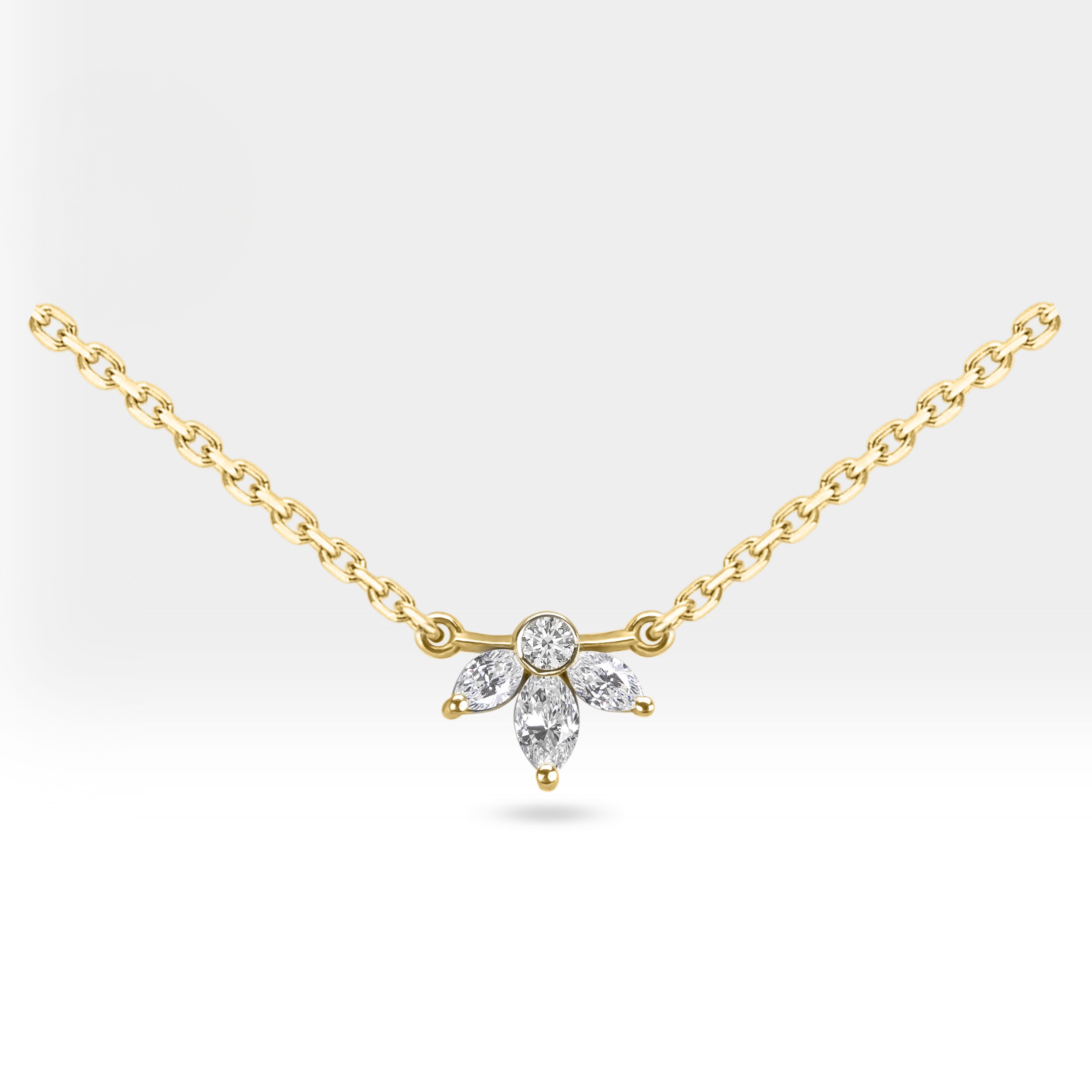 Diamond Lotus Necklace