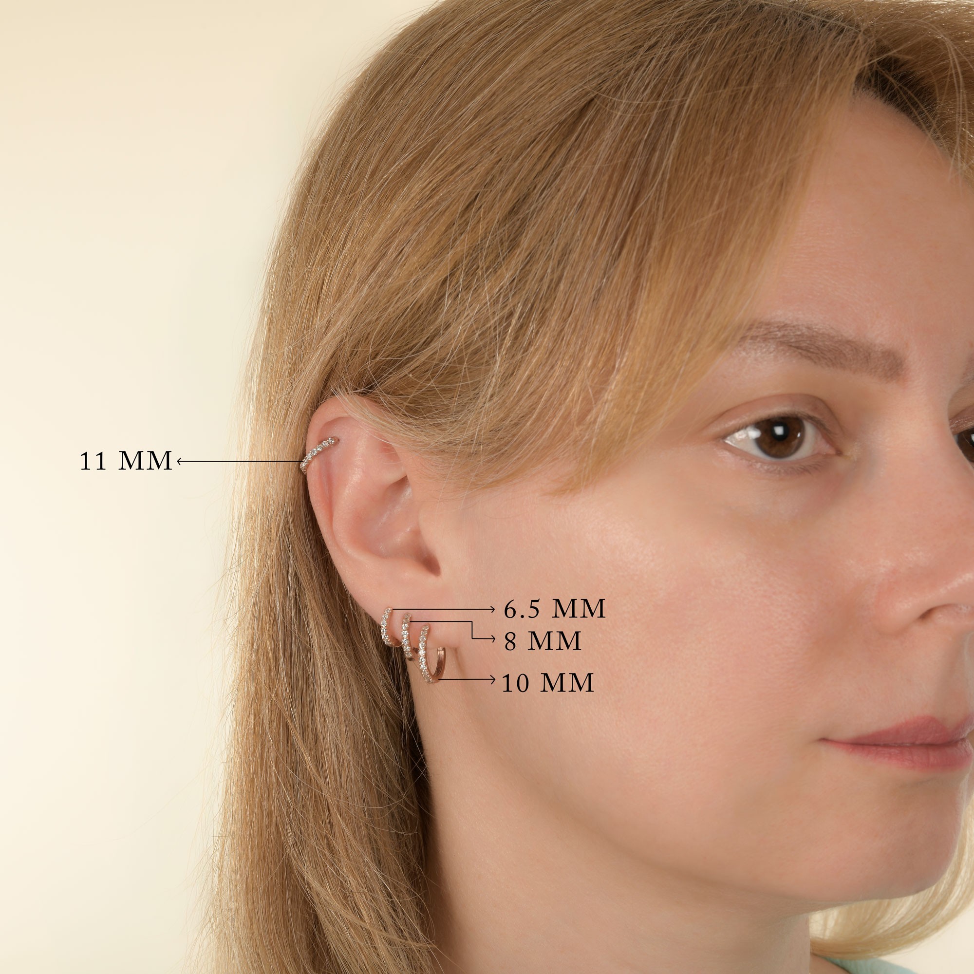Dainty Diamond Huggie Earrings