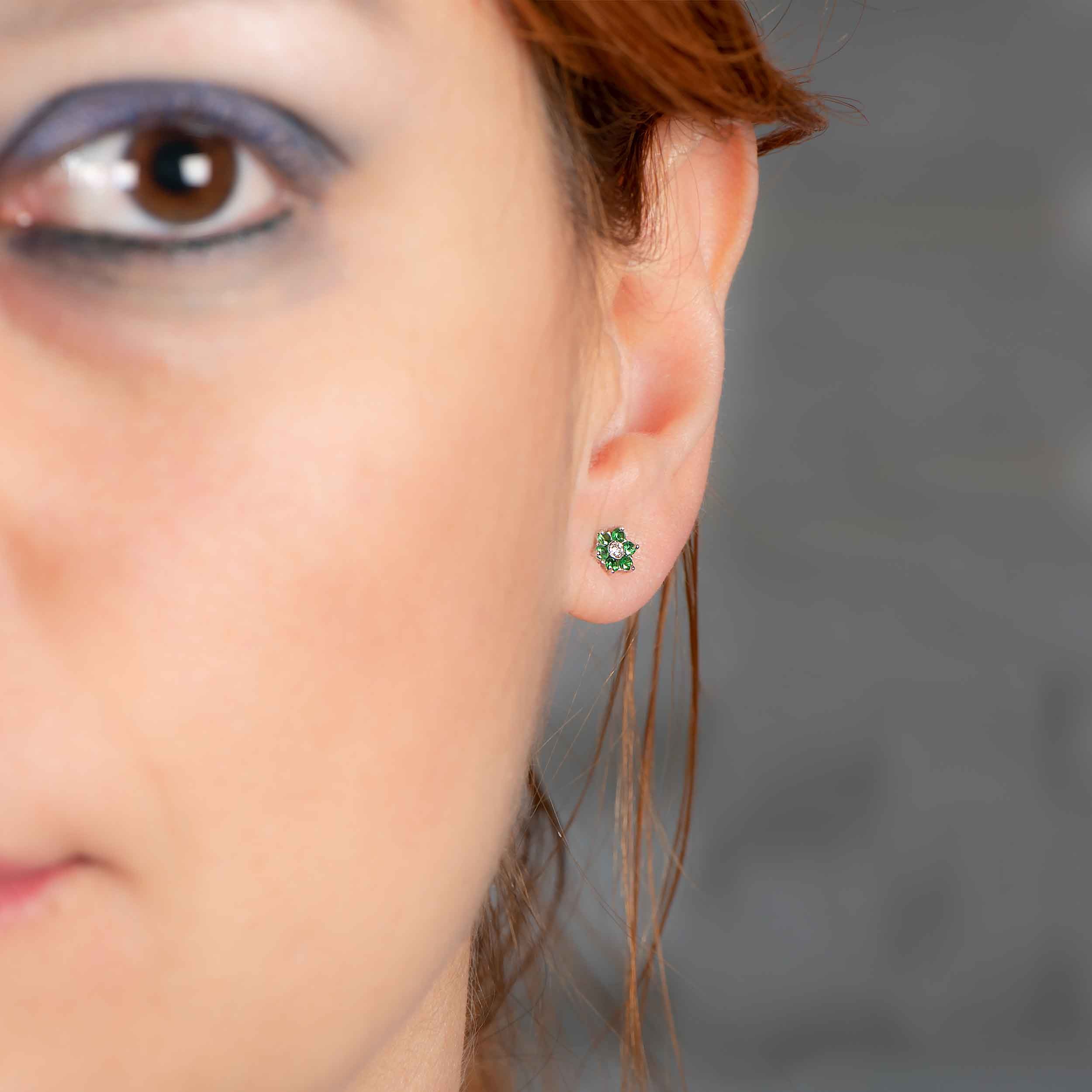 Green Garnet Helix Piercing