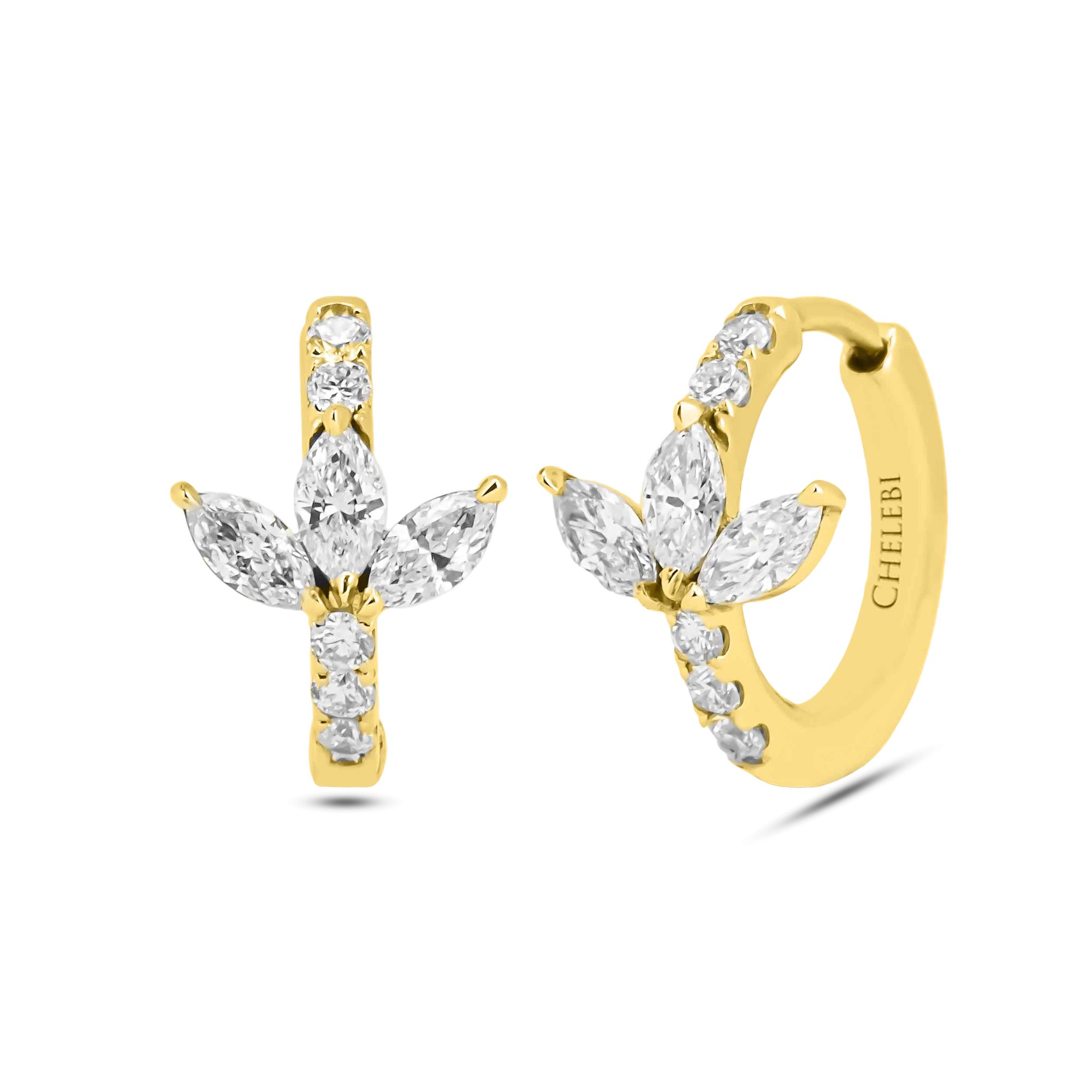 Lotus Diamond Earrings