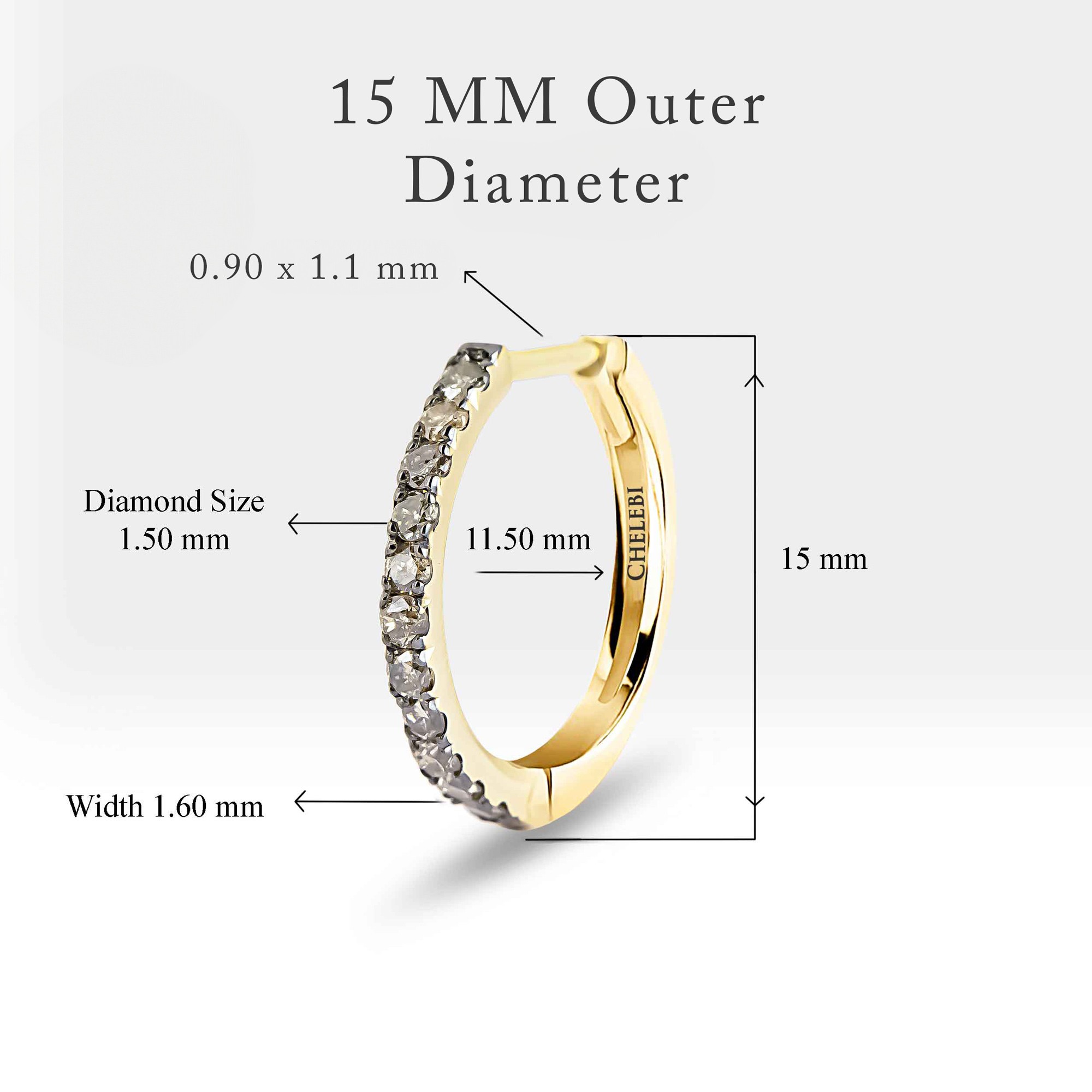Brown Diamond Hoop Earrings