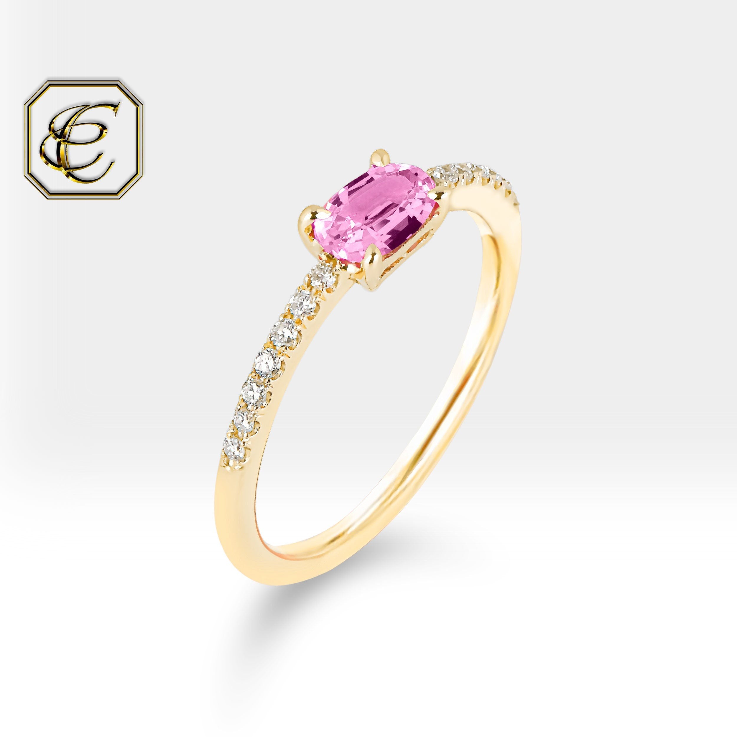 Tiny Pink Sapphire Ring