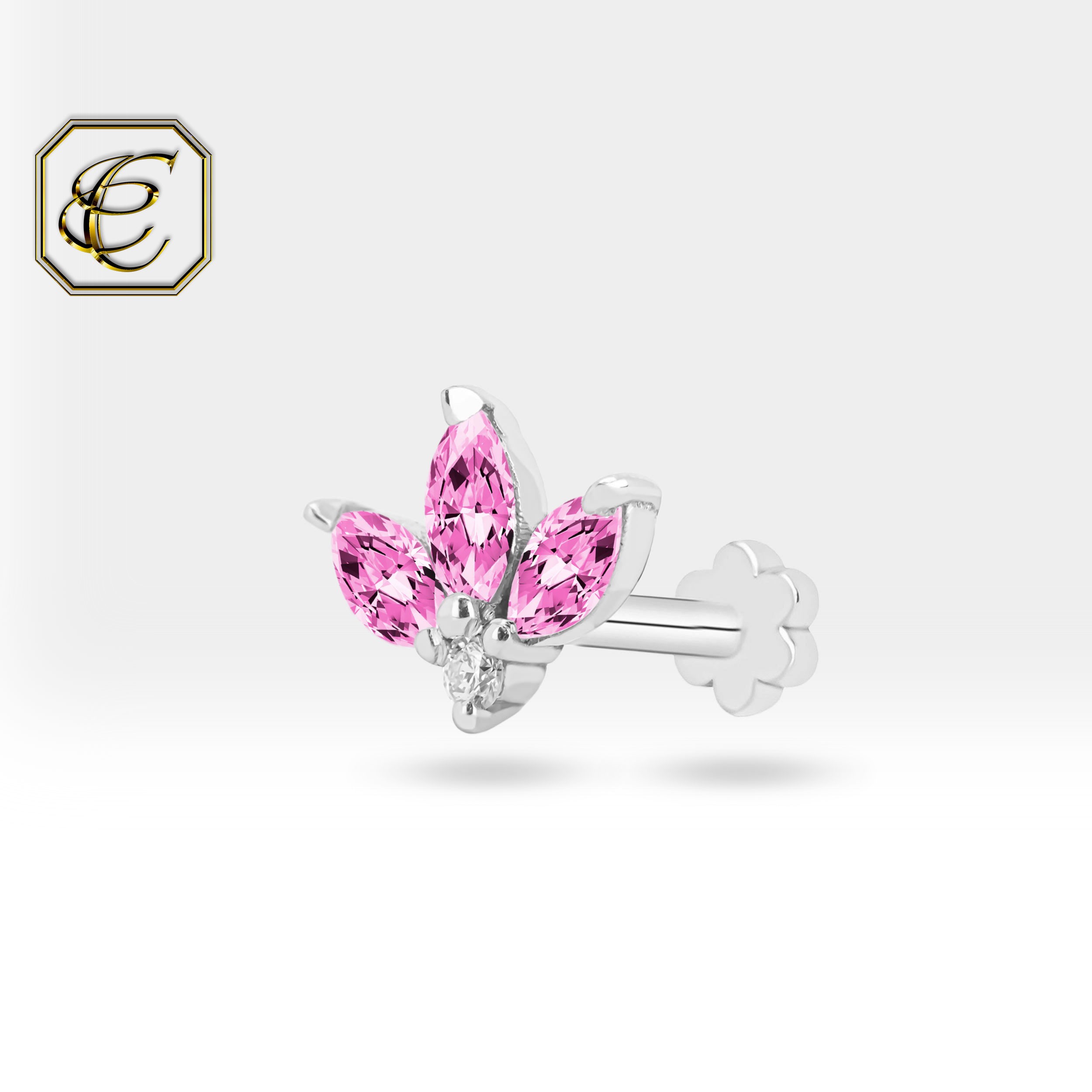 Pembe Safir Piercing