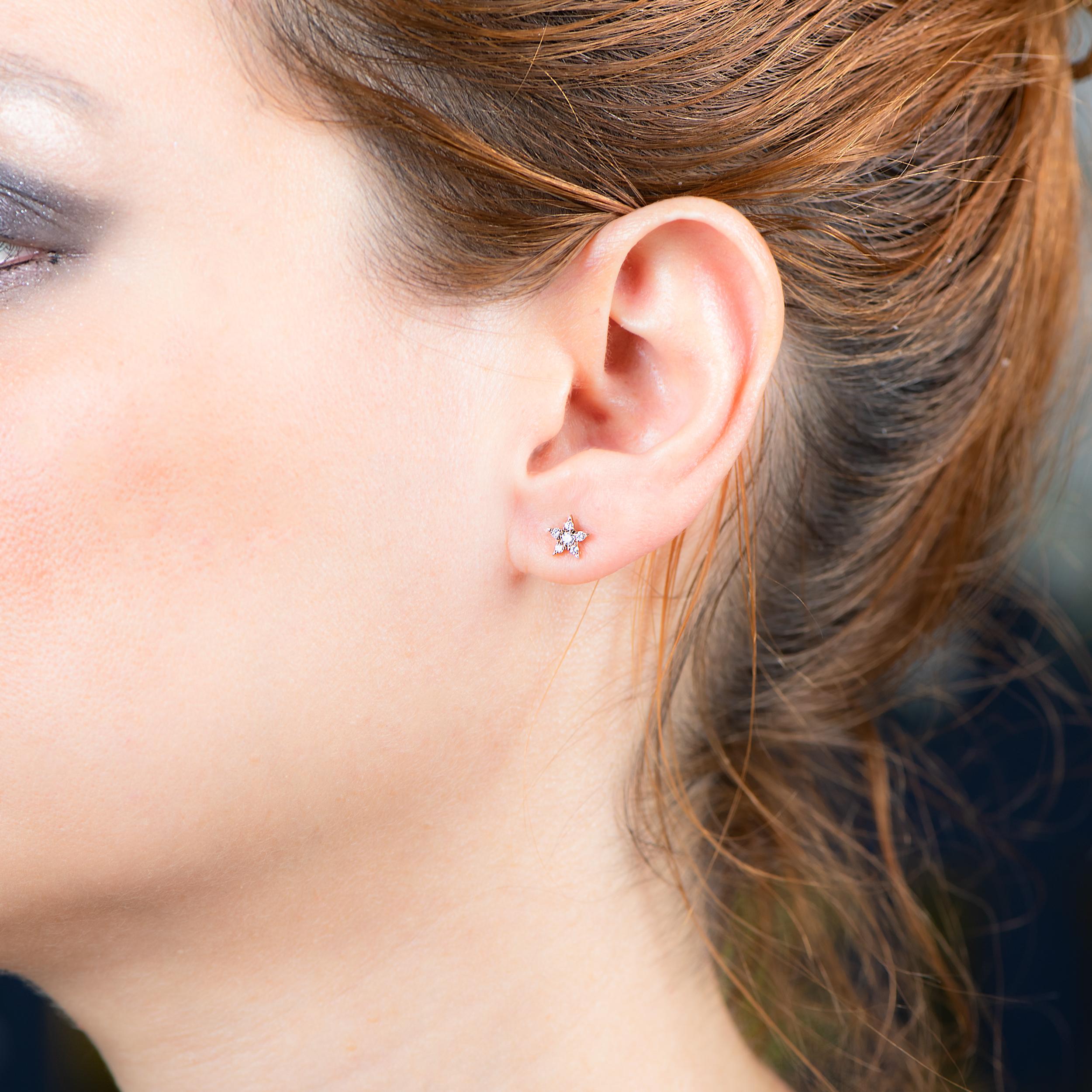 Star Diamond Cartilage Earring