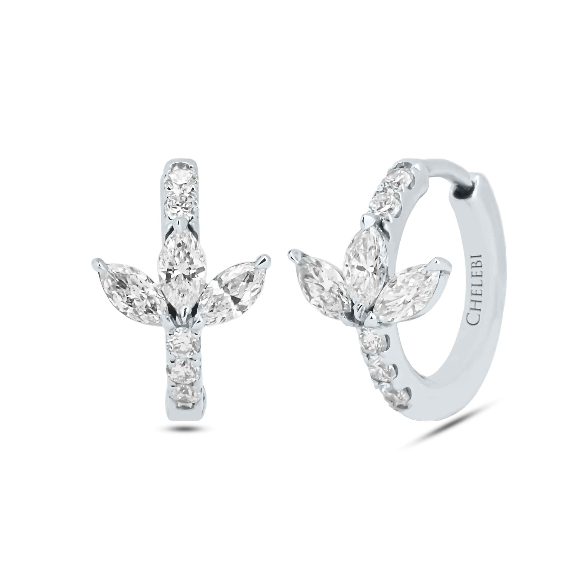 Lotus Diamond Earrings