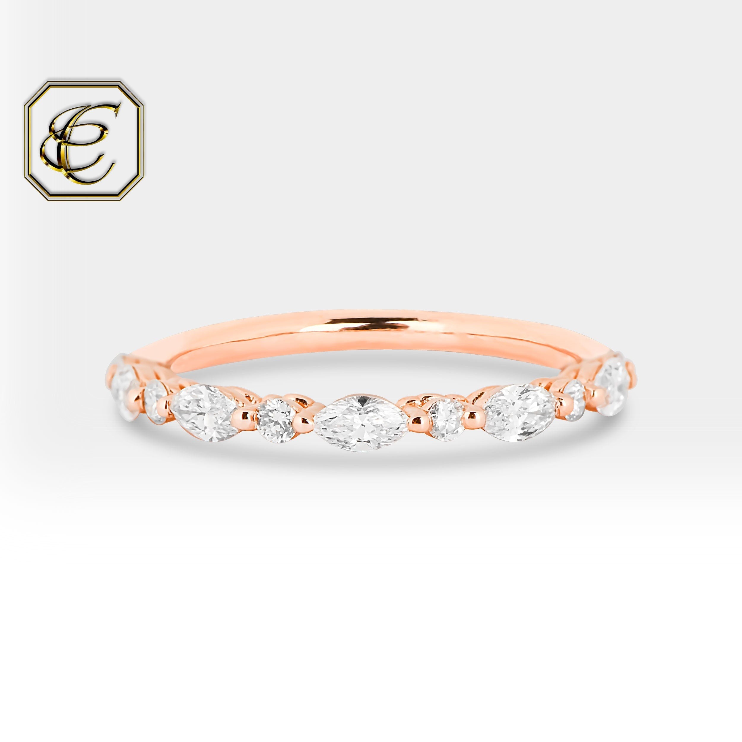 Half Eternity Wedding Band