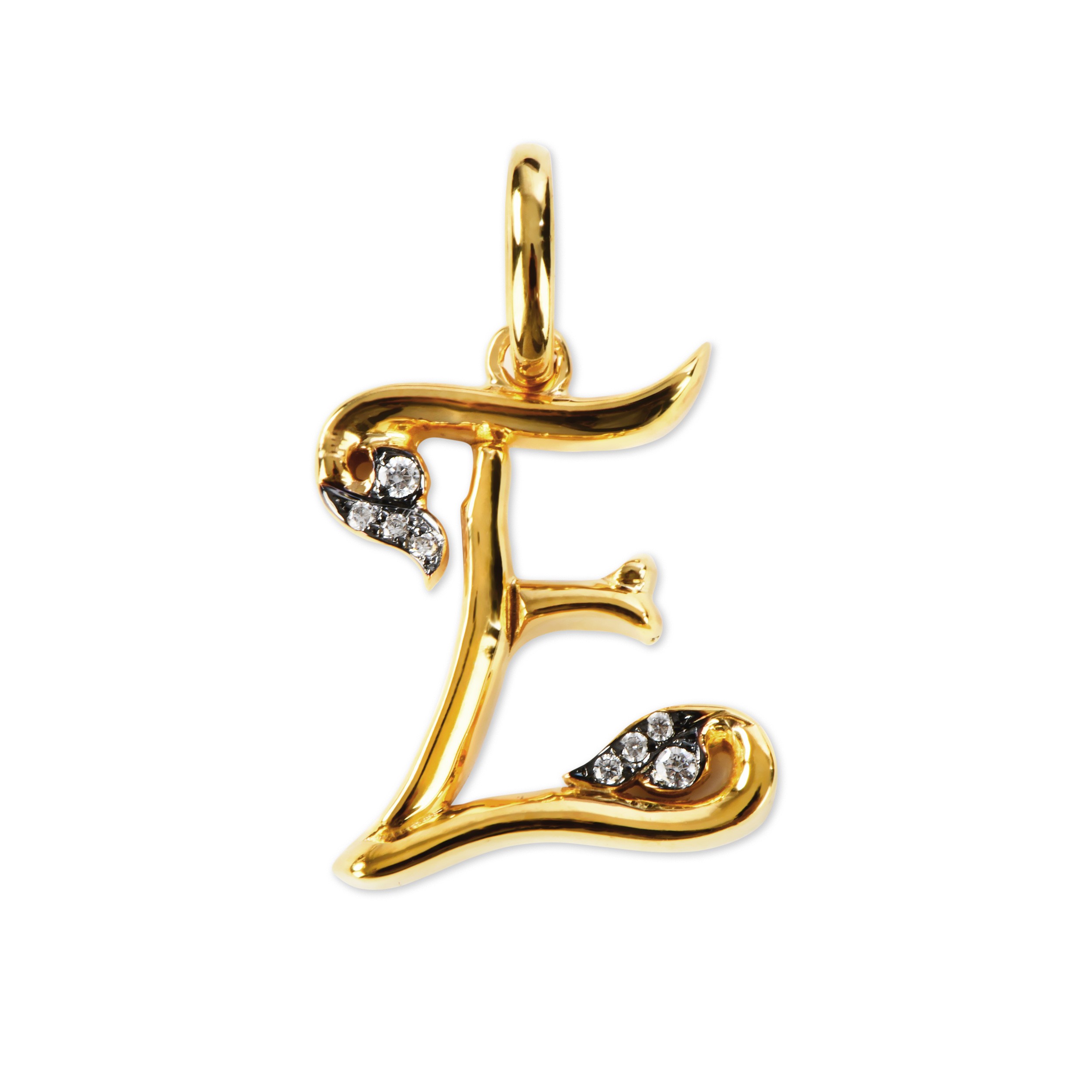 Signature Letter Necklace in 14K Gold