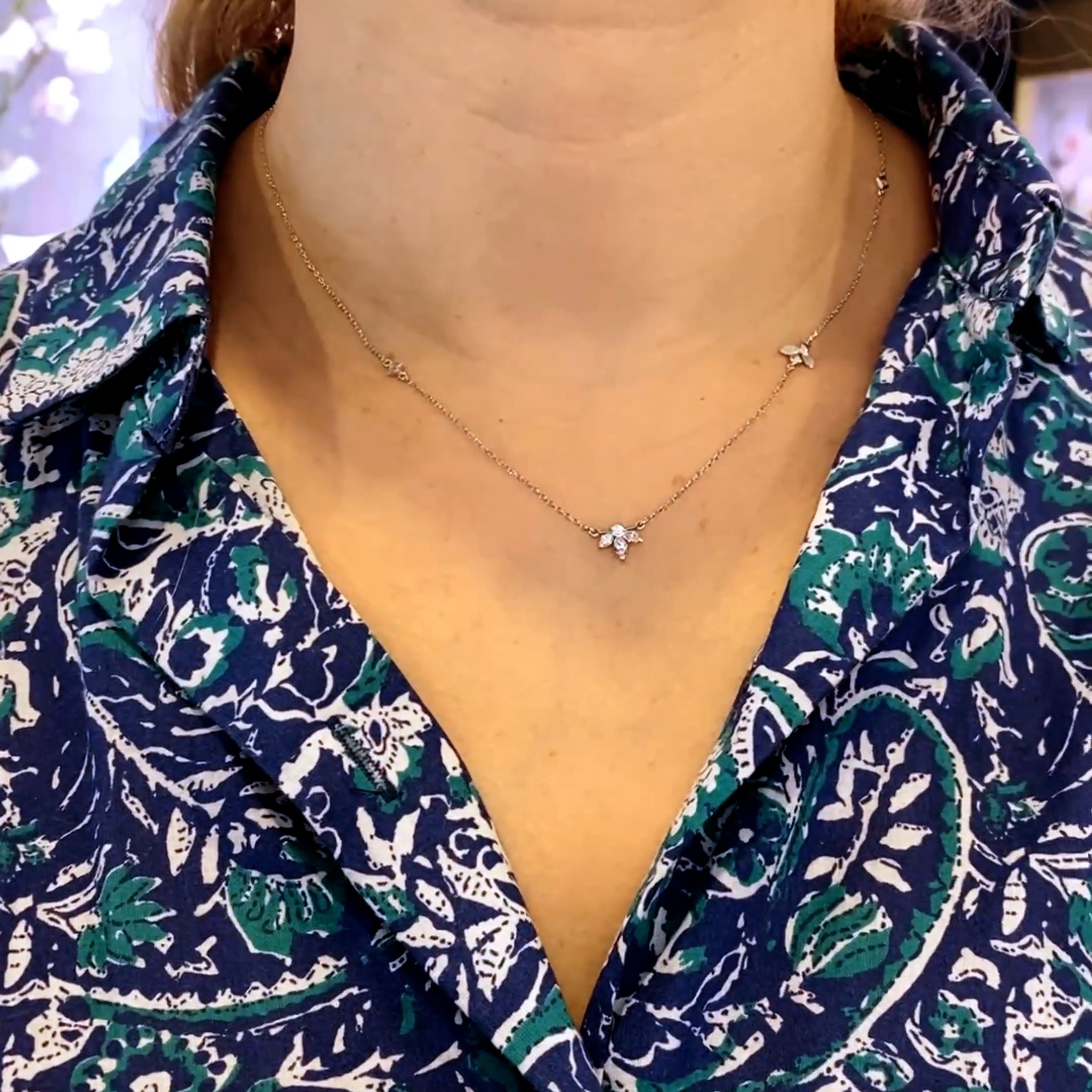 Diamond Lotus Necklace