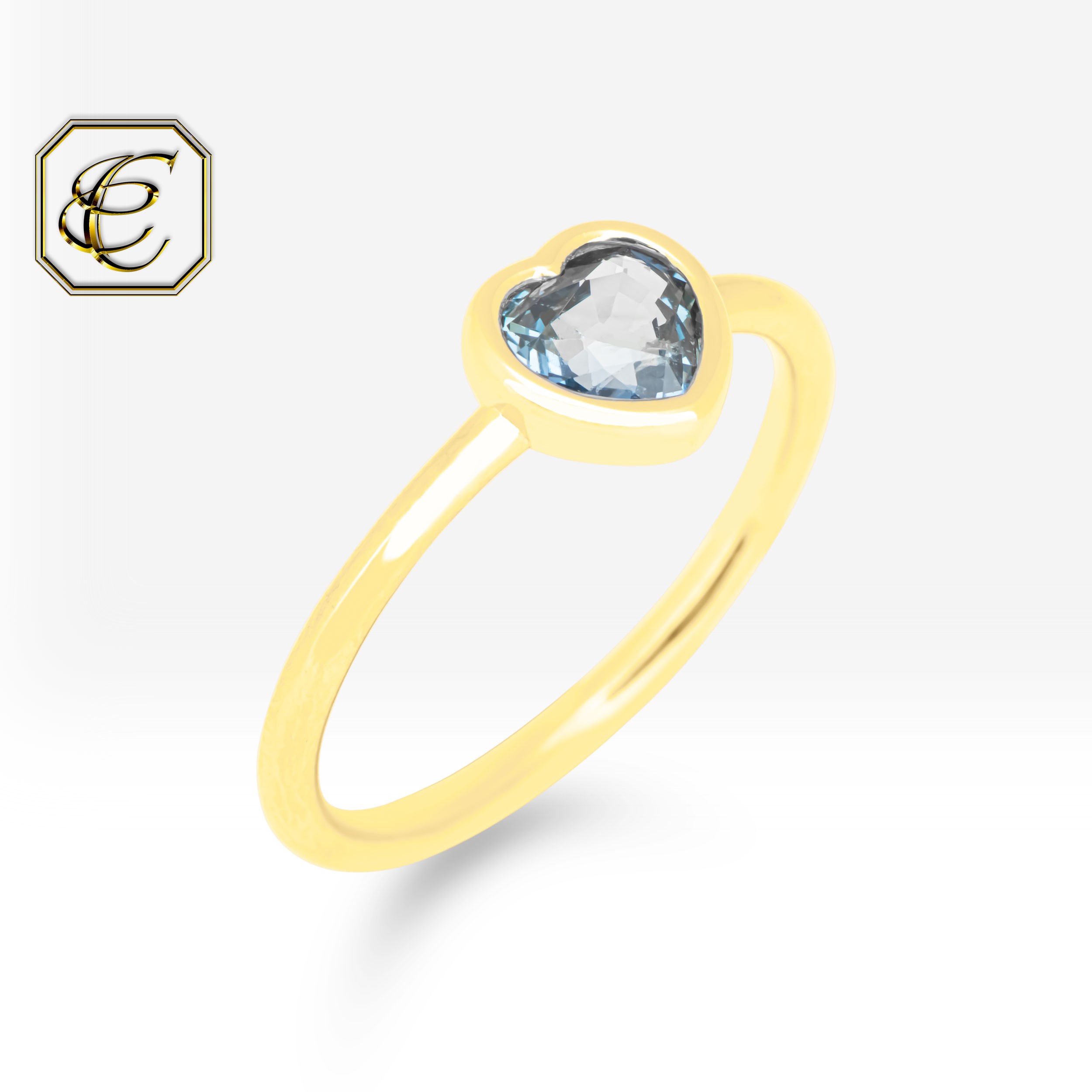 Blue Heart Sapphire Ring