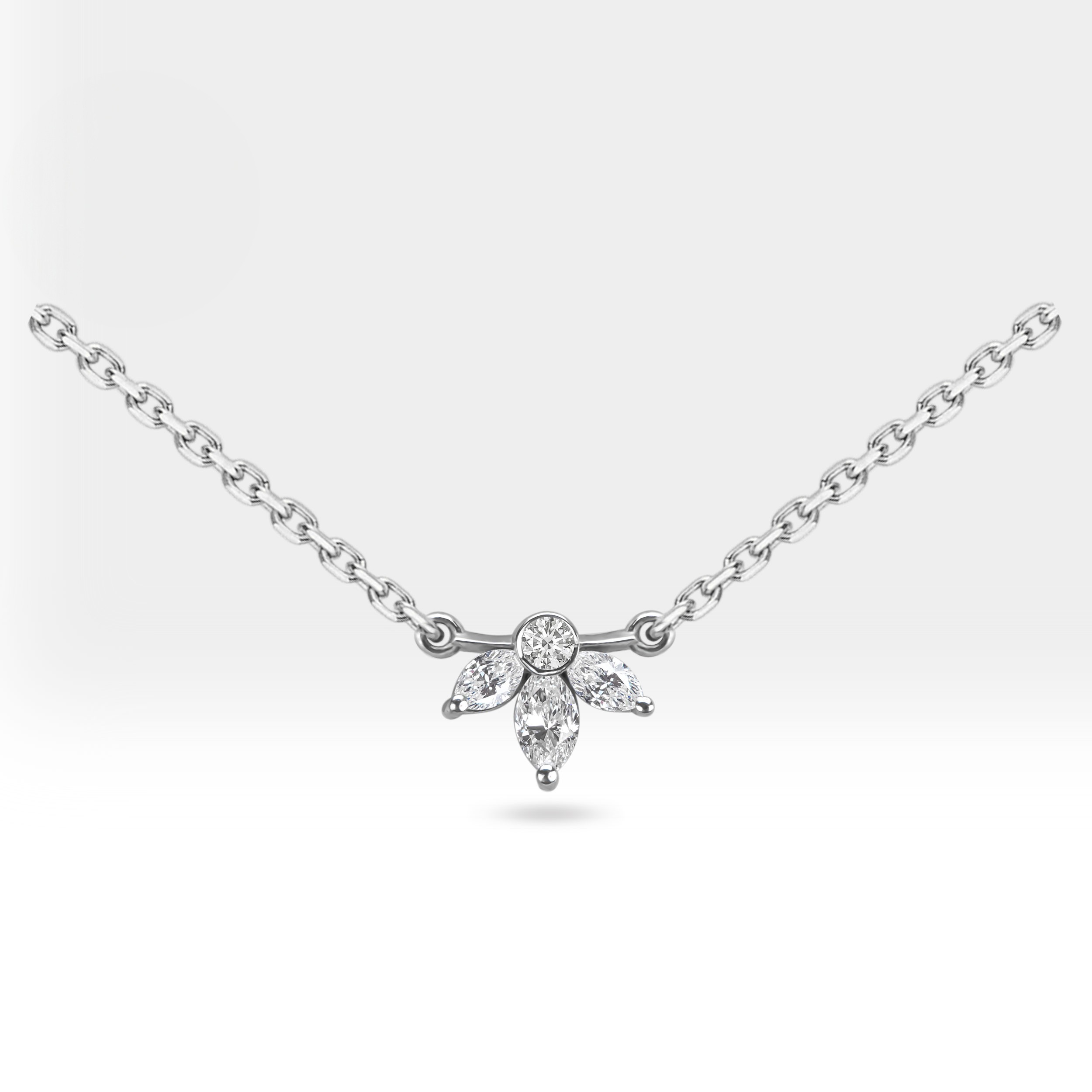 Diamond Lotus Necklace
