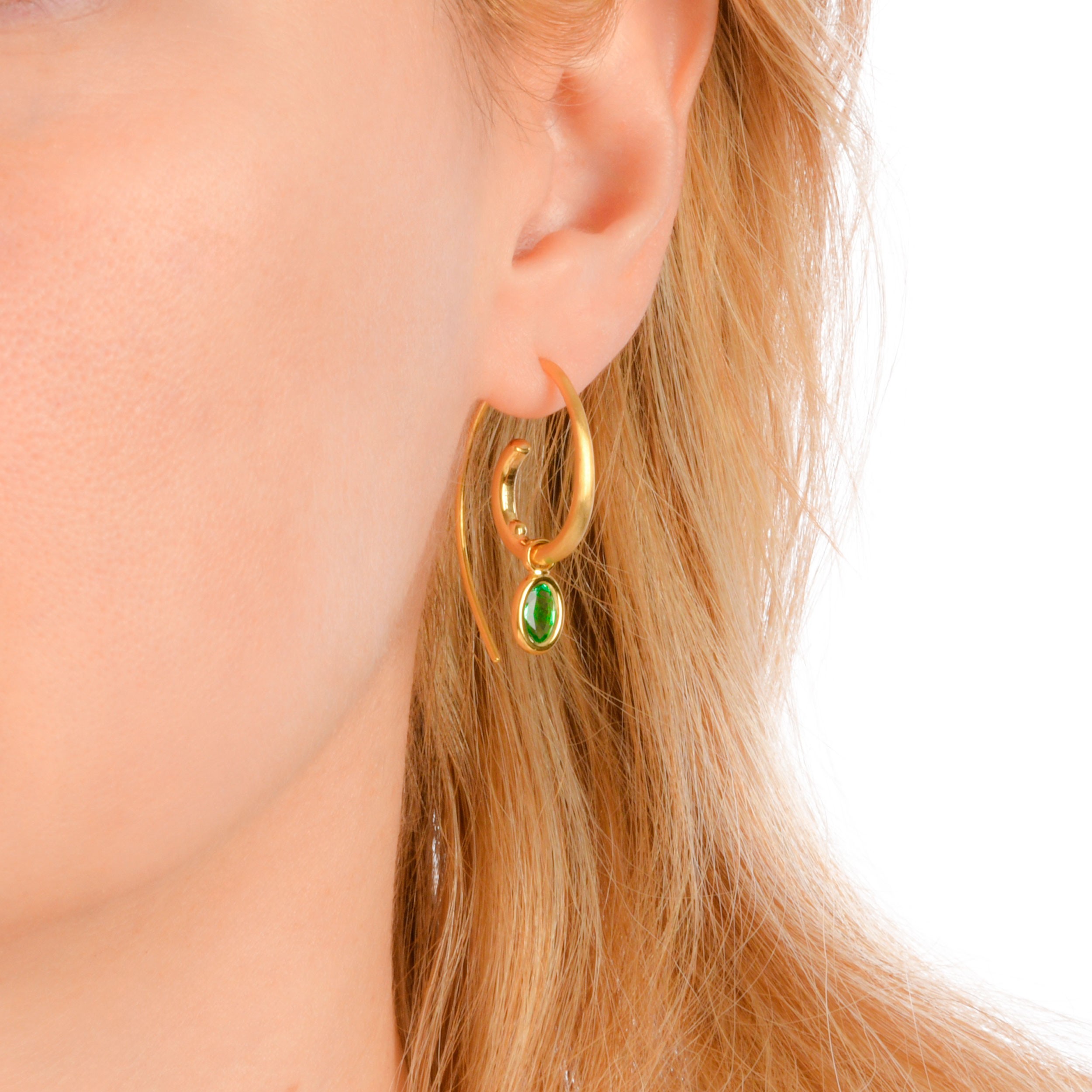Dangle Emerald Earrings