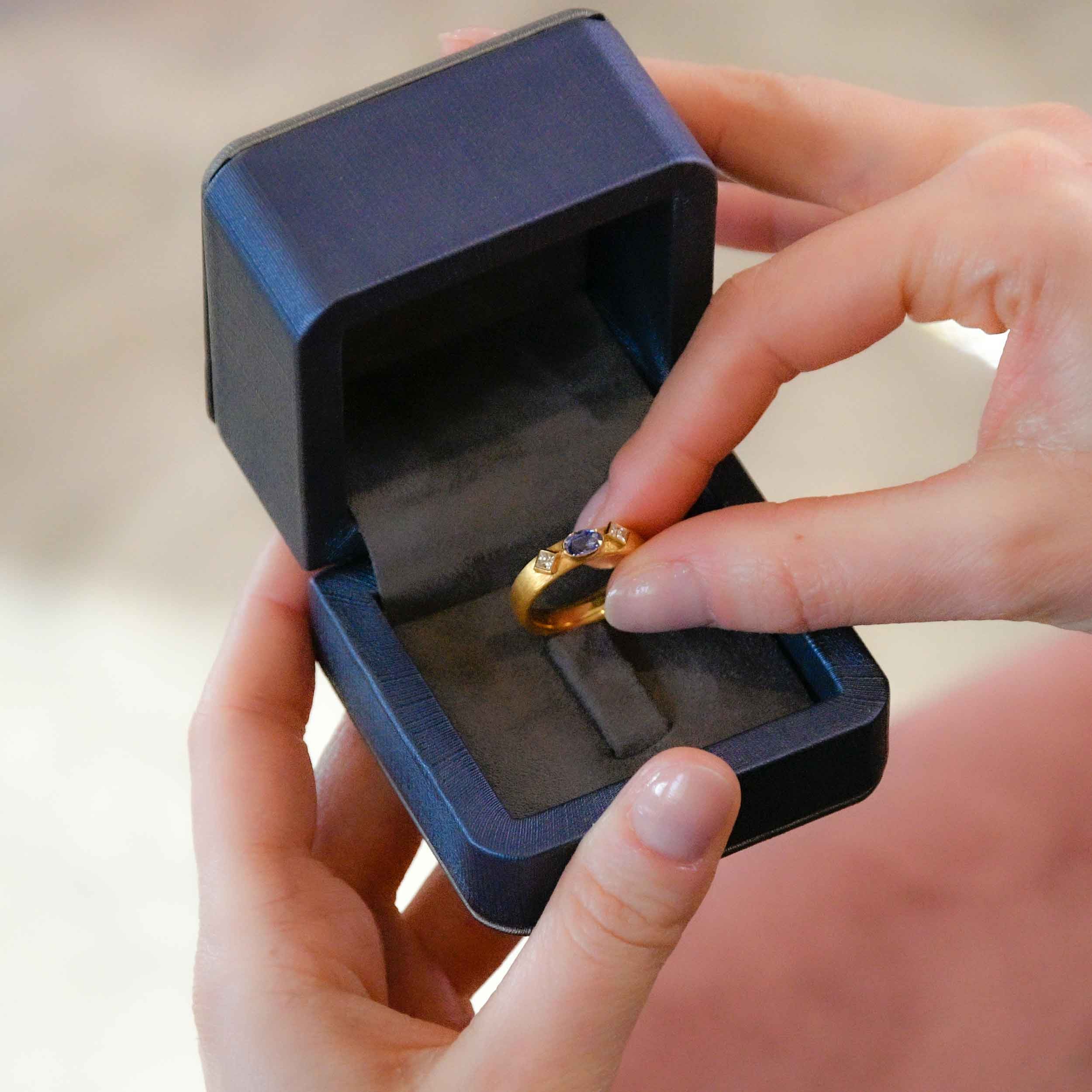 Diamond Sapphire Band Ring