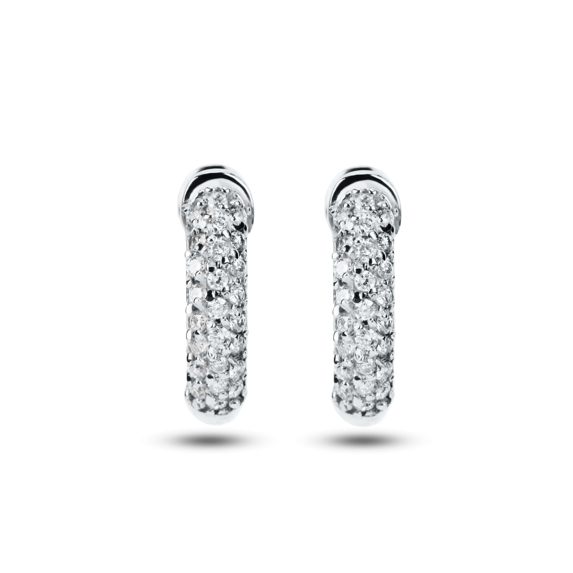 Pavé Diamond Gold Huggies